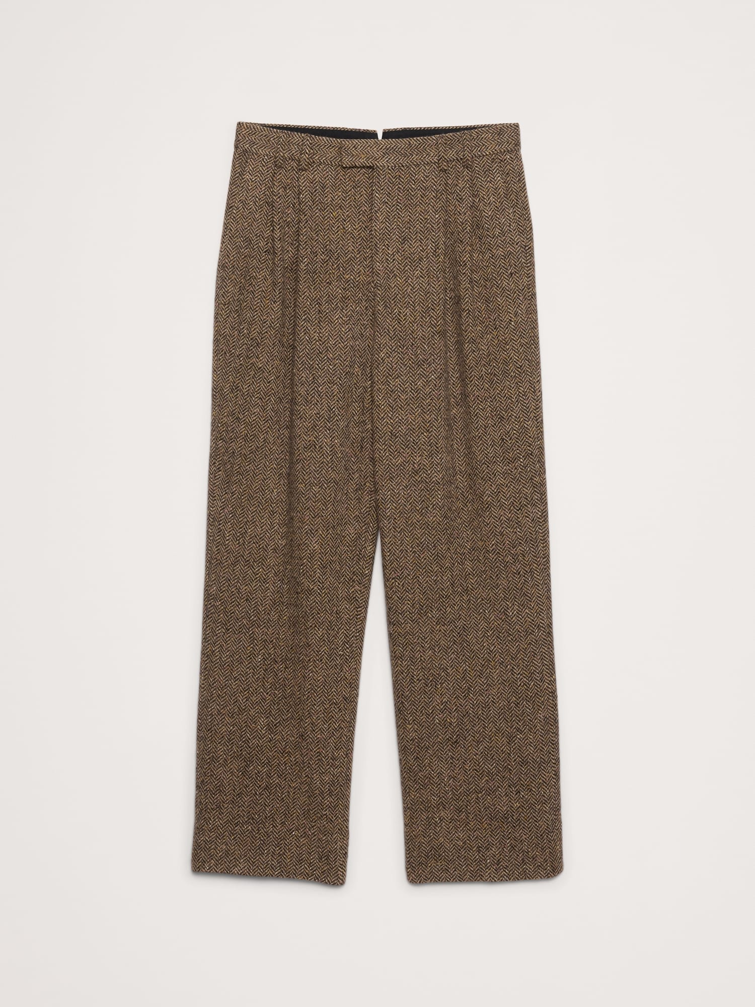 Image number 5 showing, Relaxed Pleated Italian Herringbone Pant