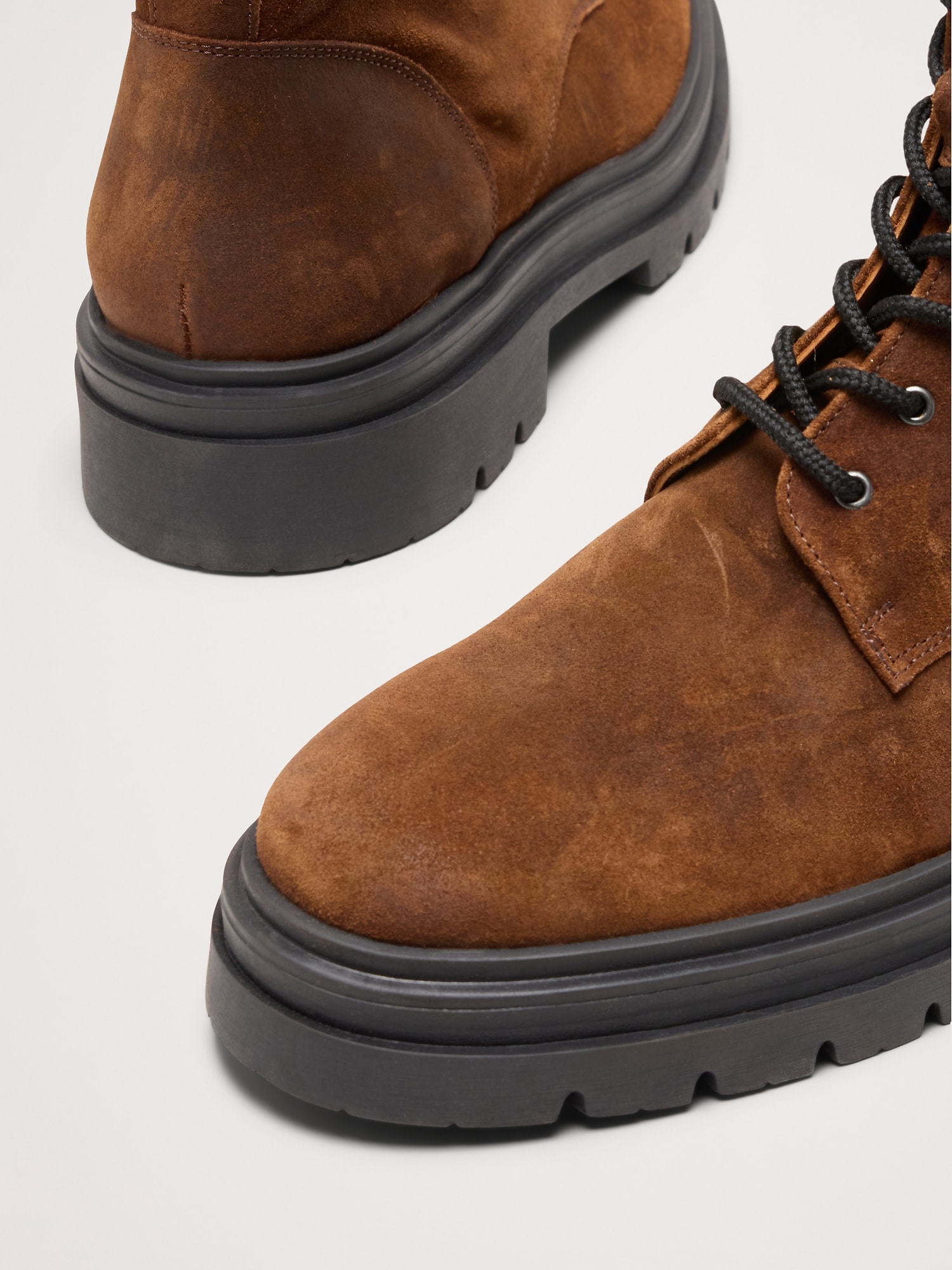 Image number 5 showing, Italian Suede Combat Boot