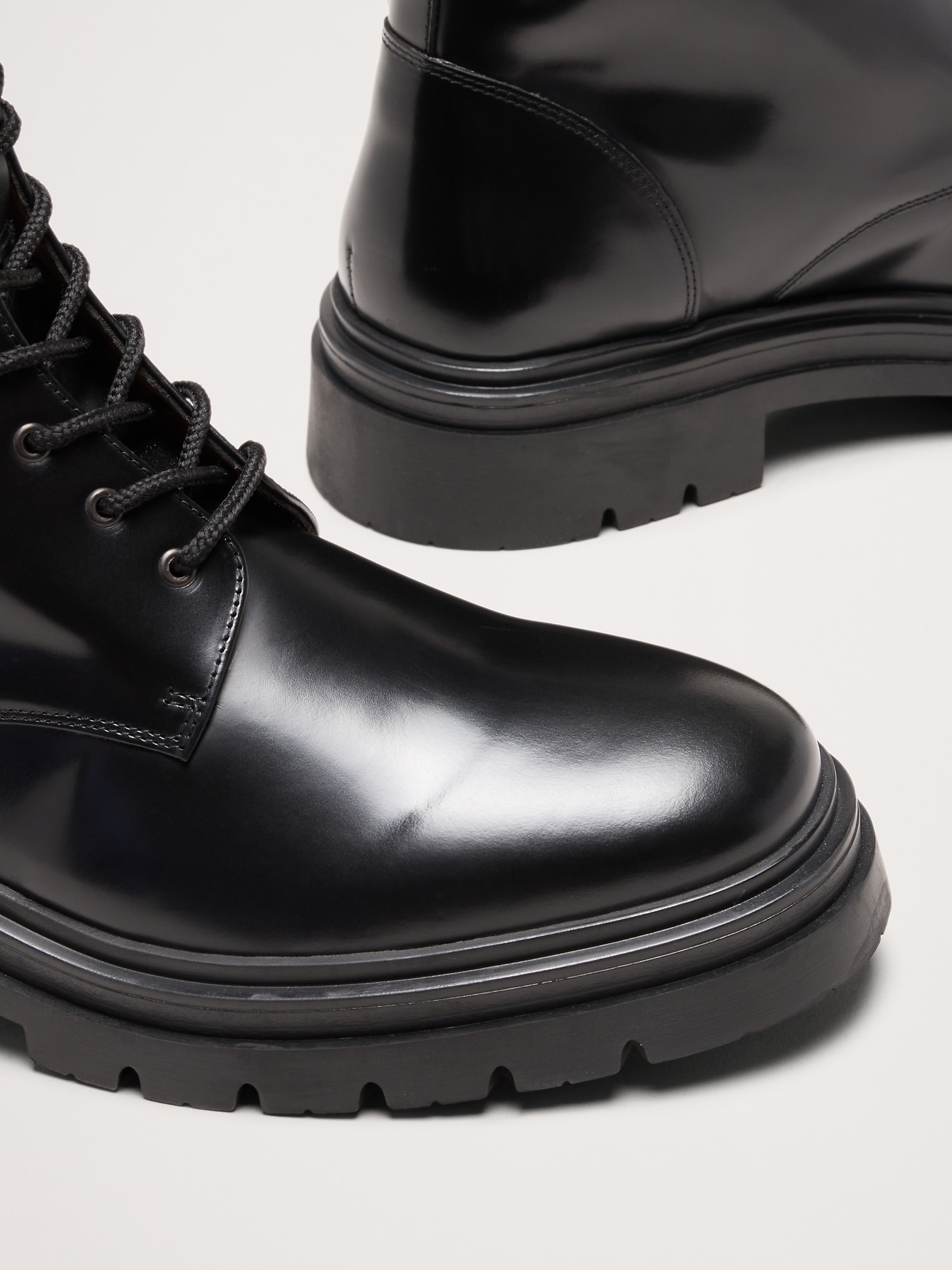 Image number 5 showing, Italian Leather Combat Boot