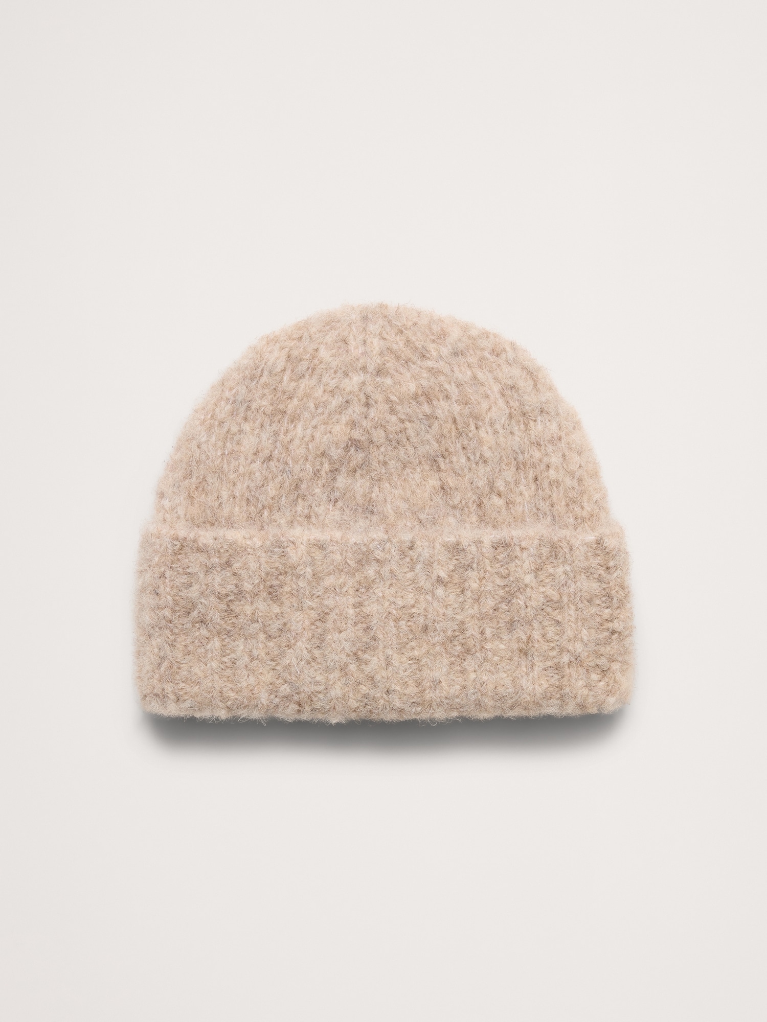 Italian Alpaca-Blend Beanie - Natural Beige