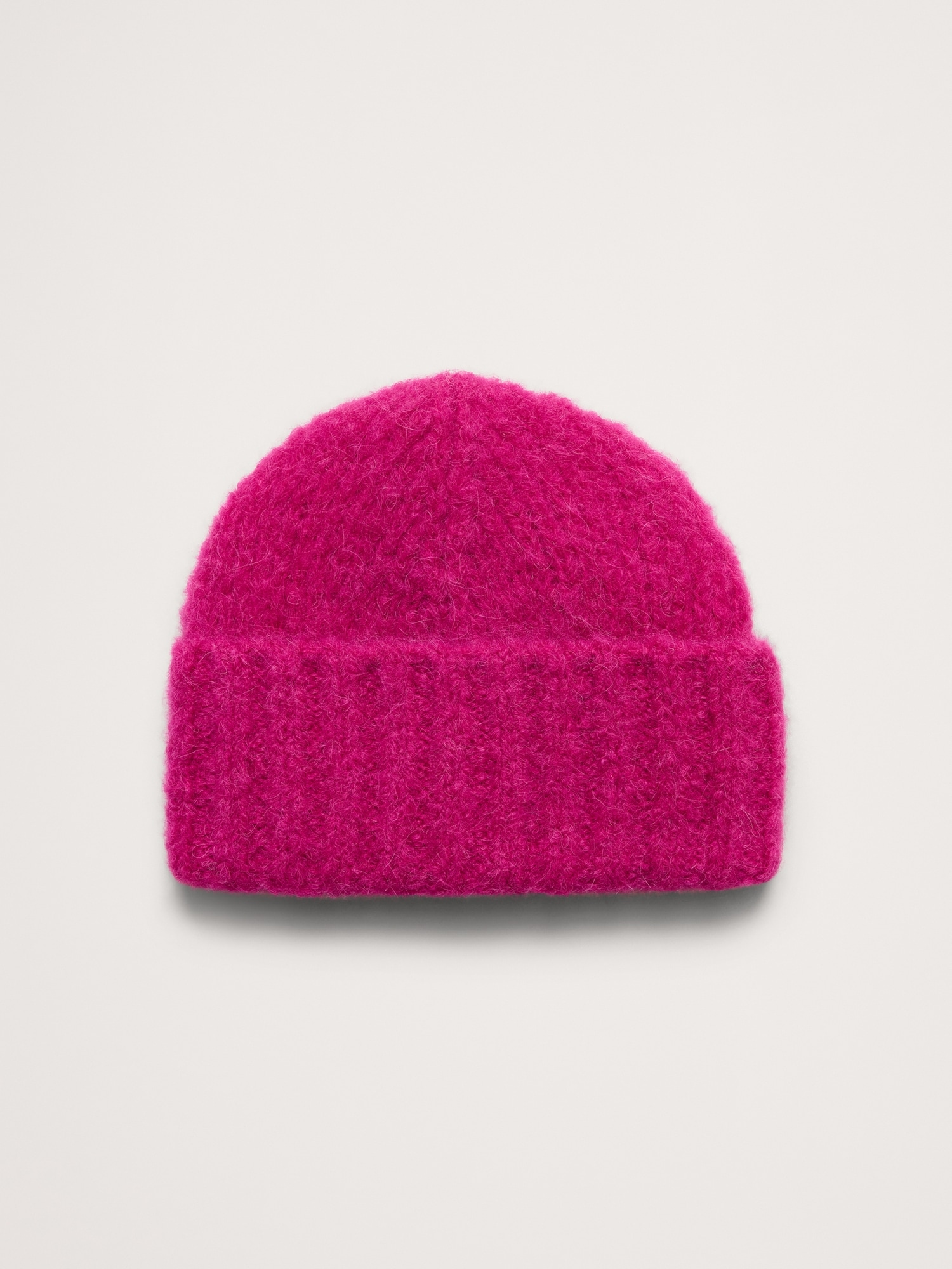 Italian Alpaca-Blend Beanie - Camu Berry Red