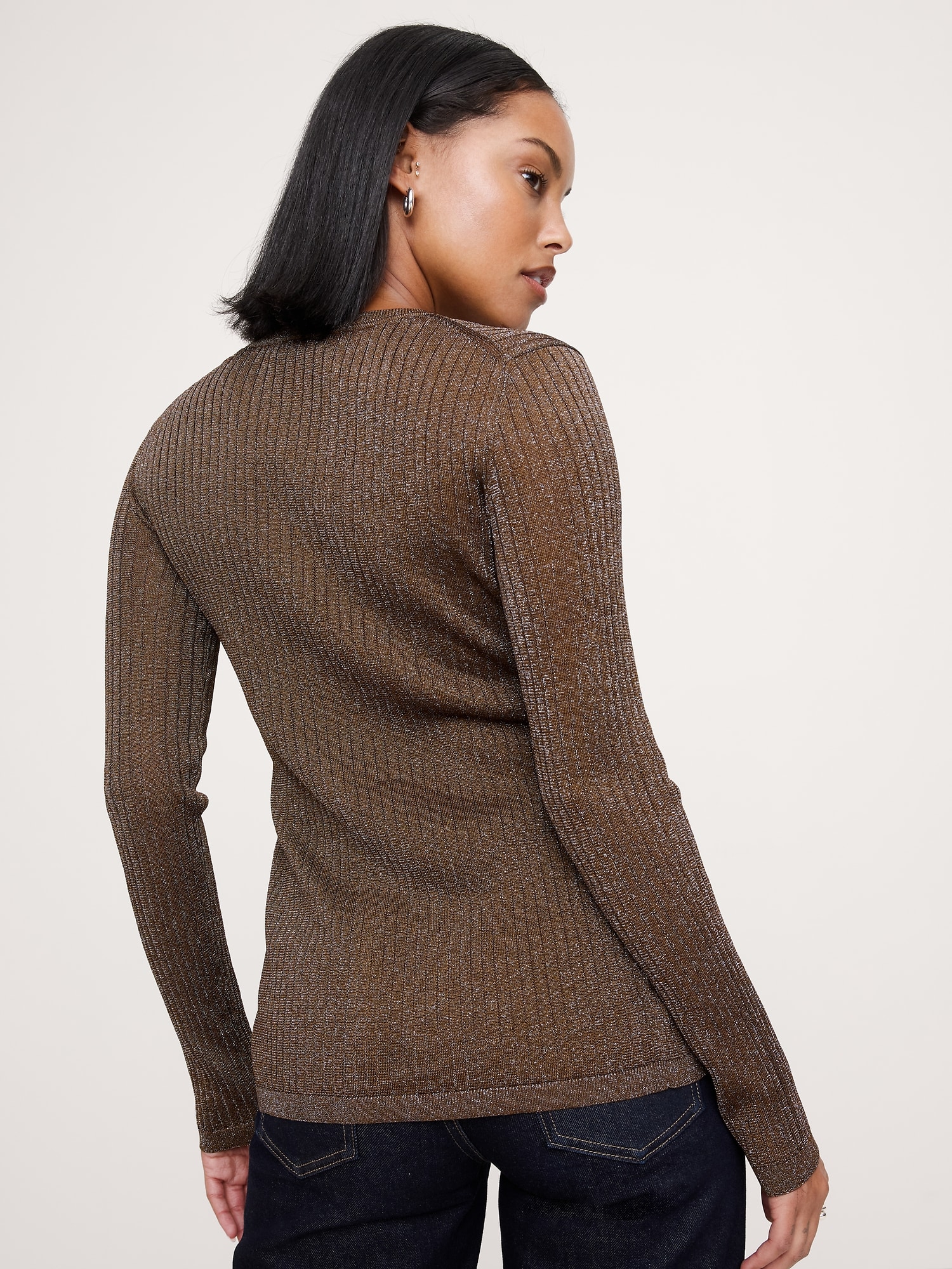 Image number 2 showing, Metallic Cardigan Sweater