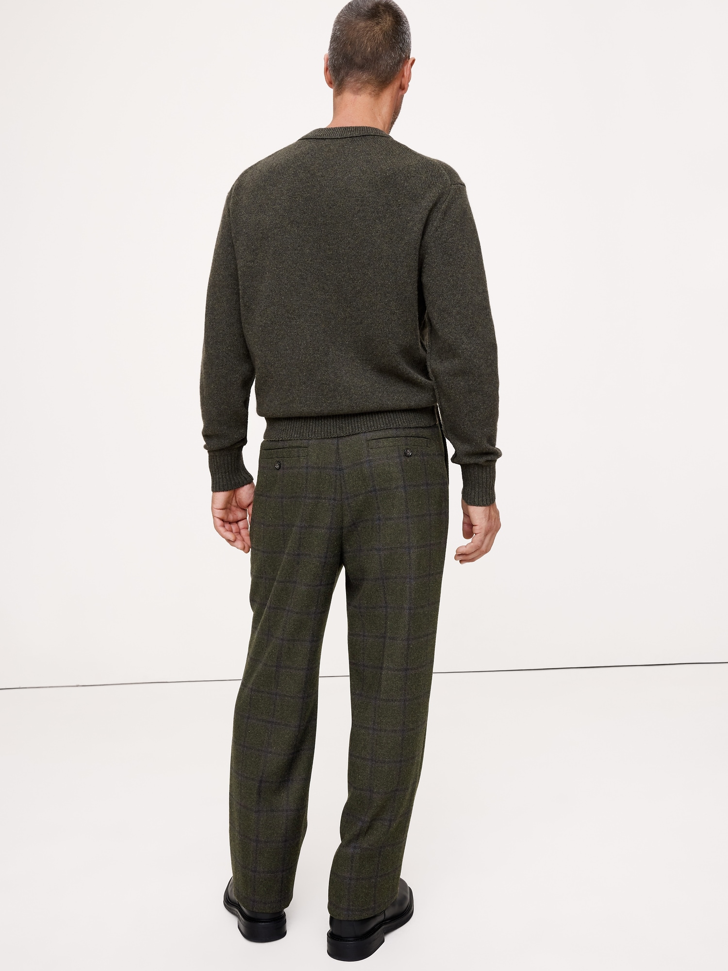 Image number 2 showing, Straight Flannel Pleated Dress Pant
