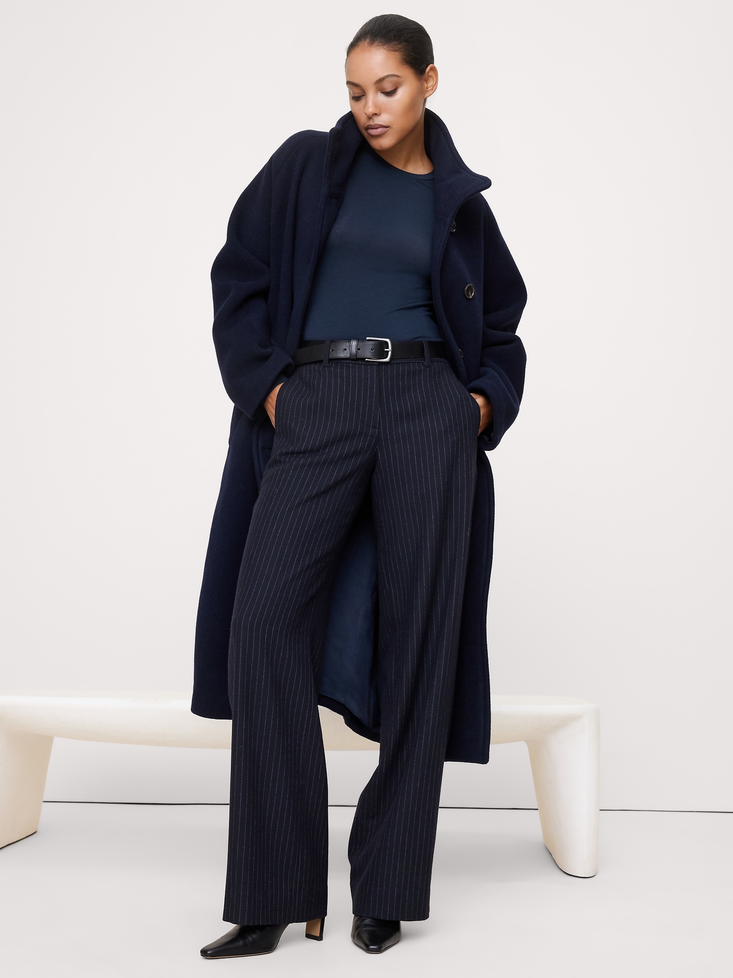 Image number 3 showing, Luxe Wool-Blend Crew-Neck T-Shirt