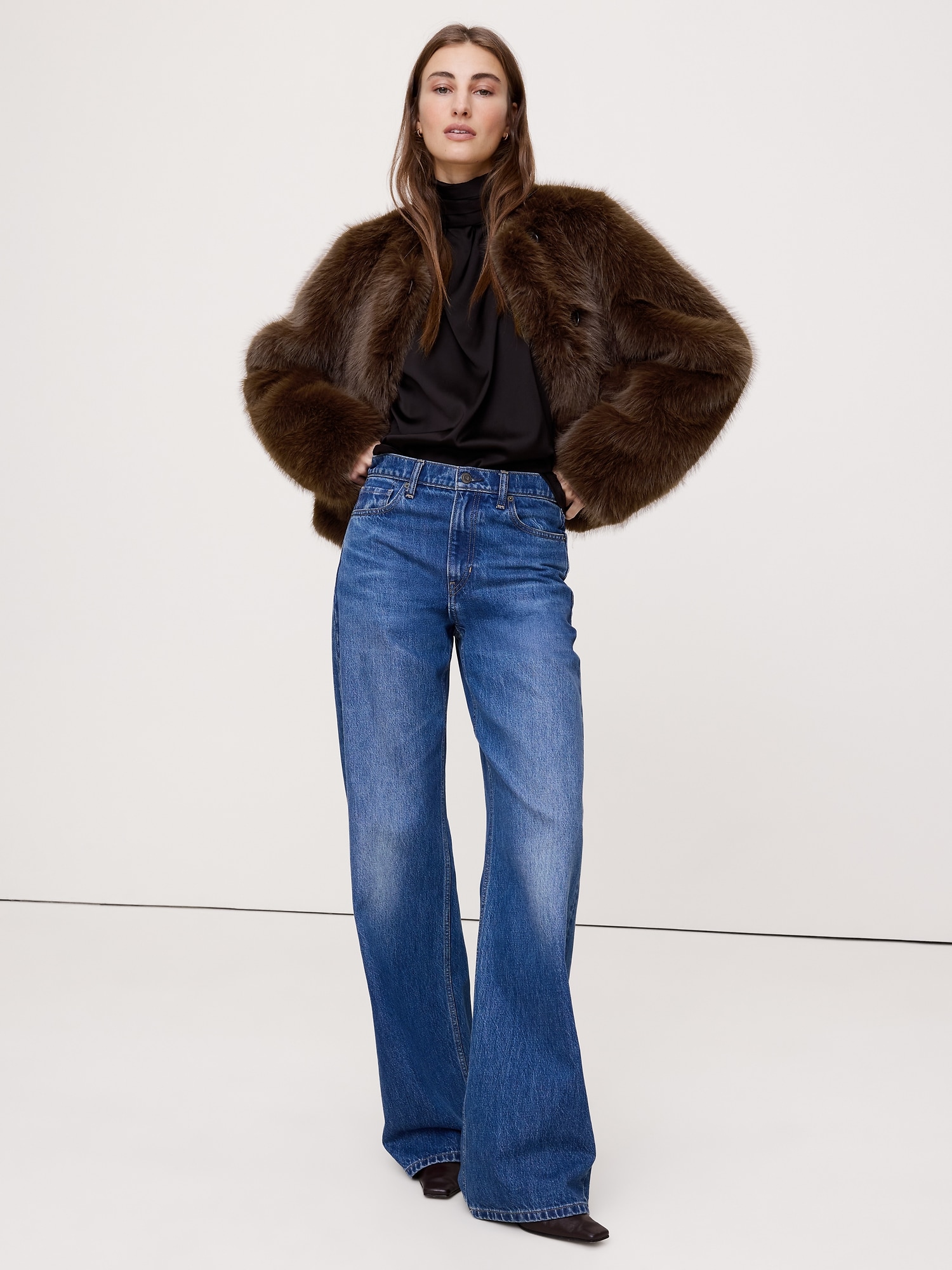 Veste en fausse fourrure