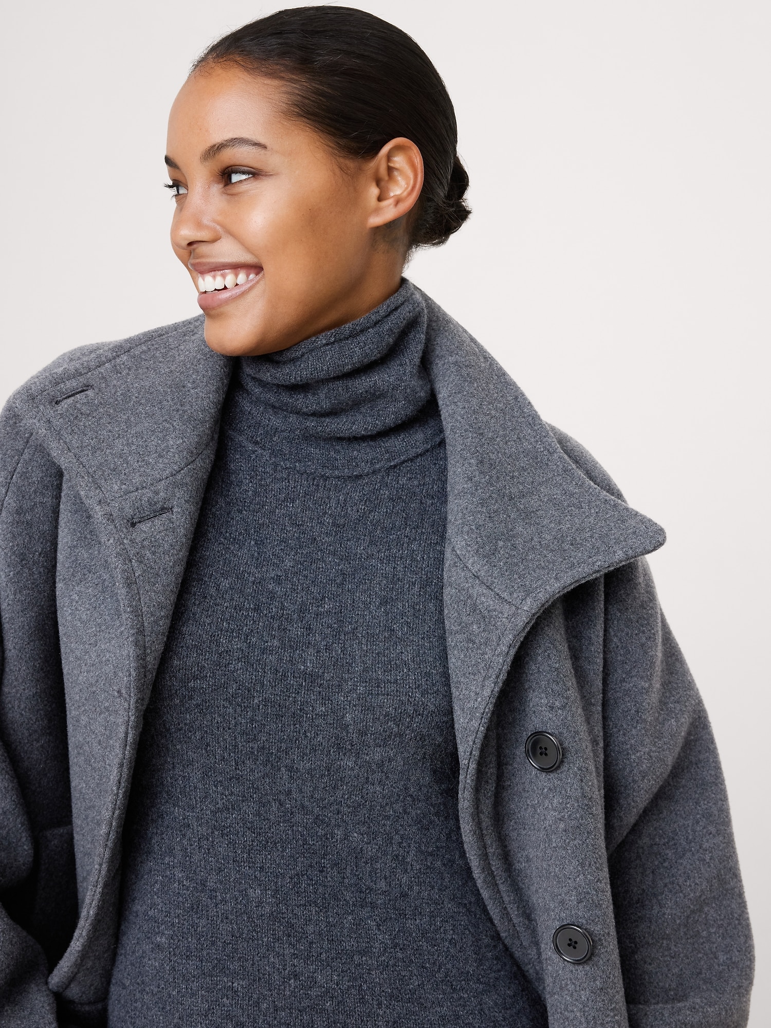 Image number 7 showing, Lightweight Cashmere Turtleneck Midi Dress