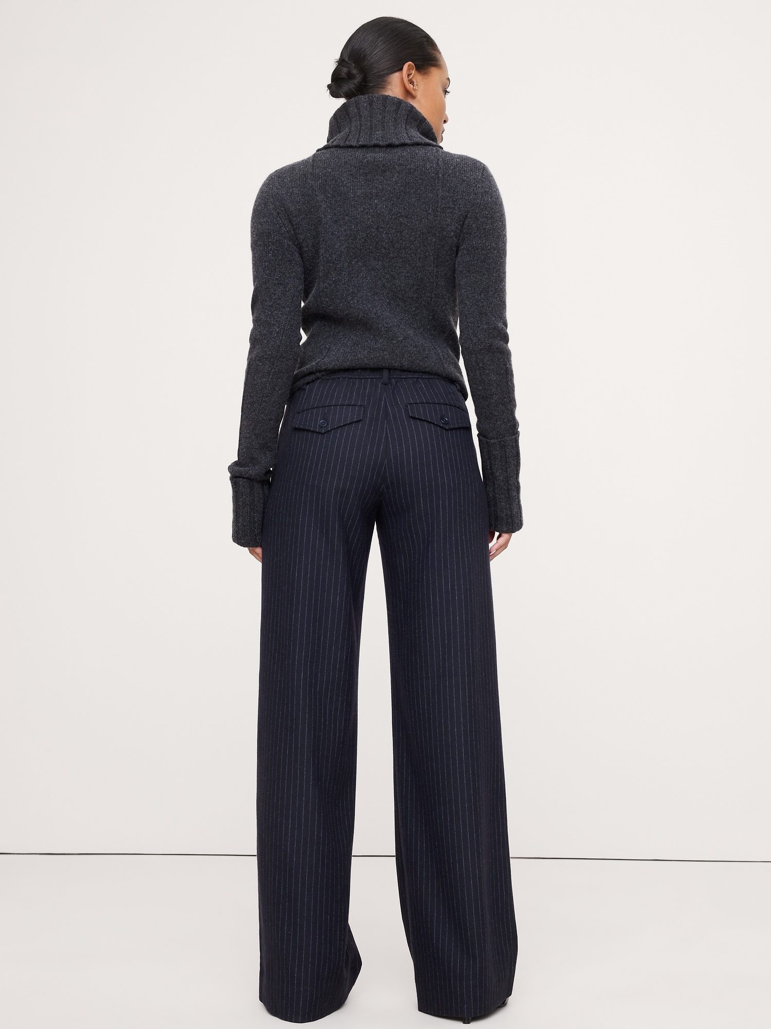 Image number 2 showing, The Everyday Wide-Leg Flannel Pant
