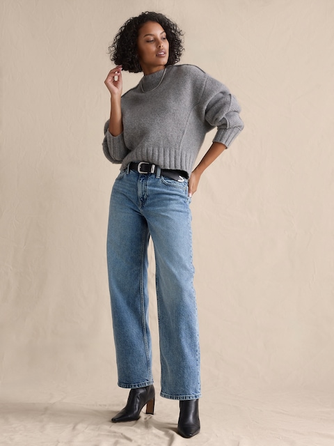 JEAN AMPLE ANNÉES 1990 À TAILLE MI-BASSE