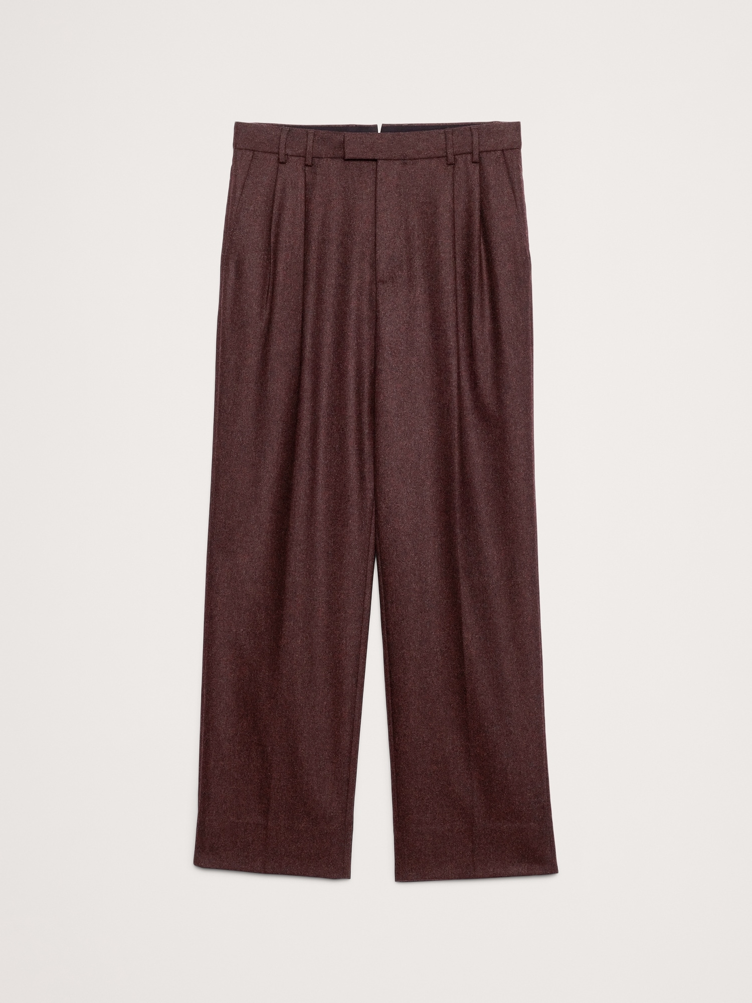 Image number 7 showing, Straight Flannel Pleated Dress Pant