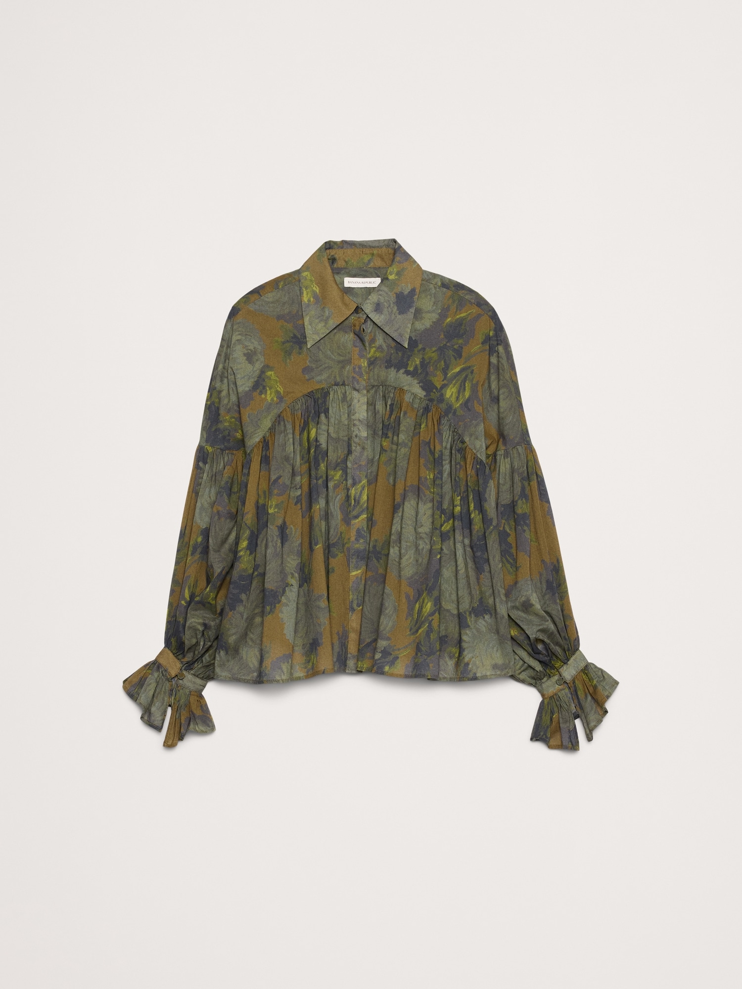 Image number 5 showing, Cotton Balloon-Sleeve Shirt