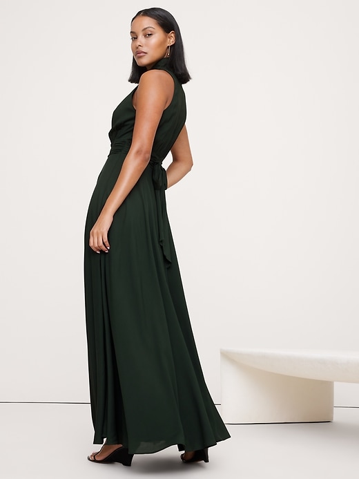 Stretch-Crepe Maxi Dress | Banana Republic