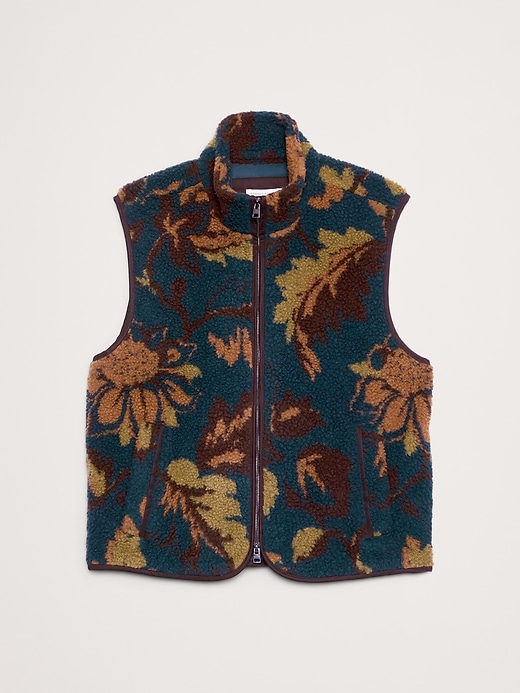 Print Sherpa Vest | Banana Republic