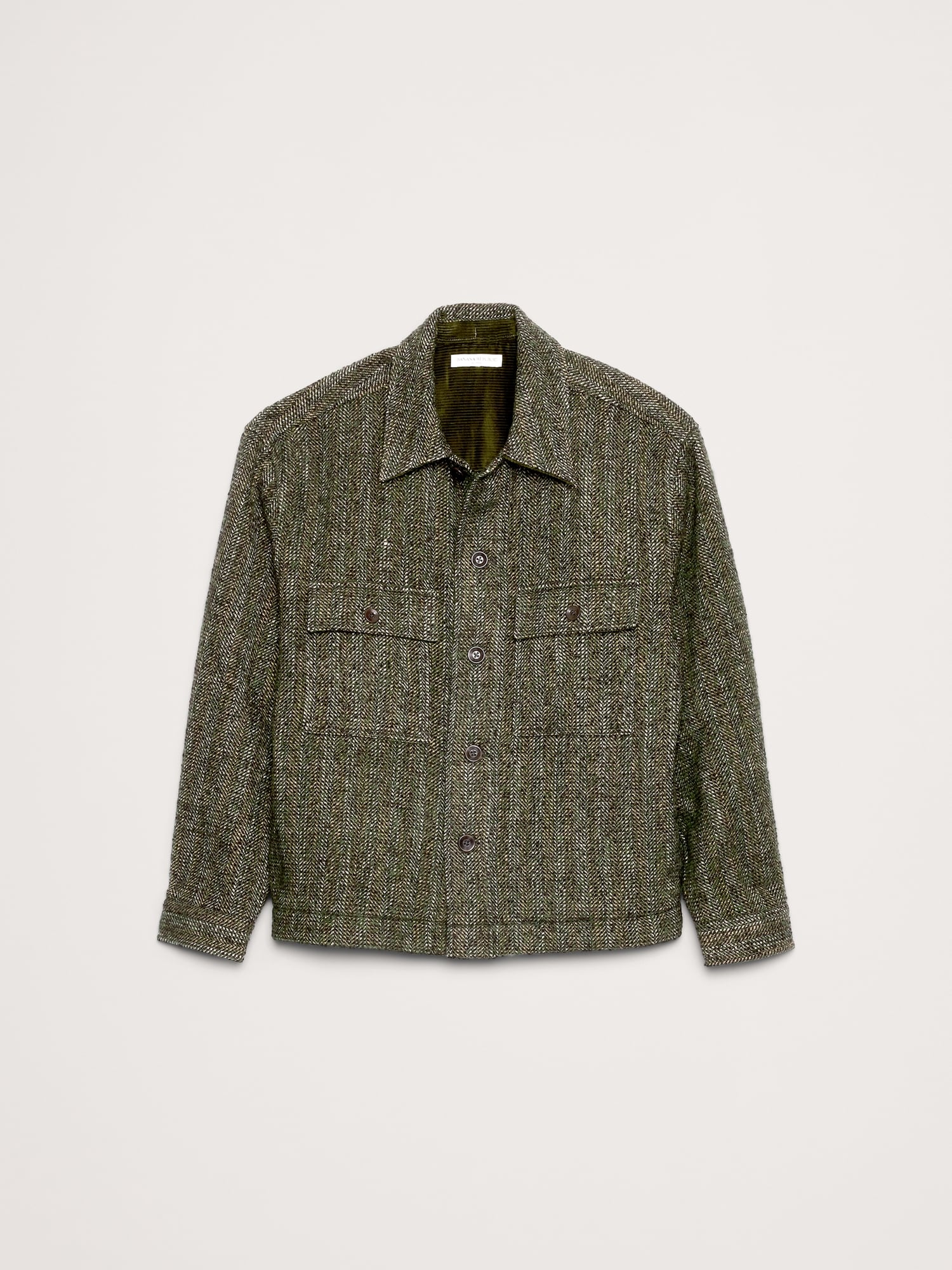 Relaxed-Fit Heavy Overshirt with Wool