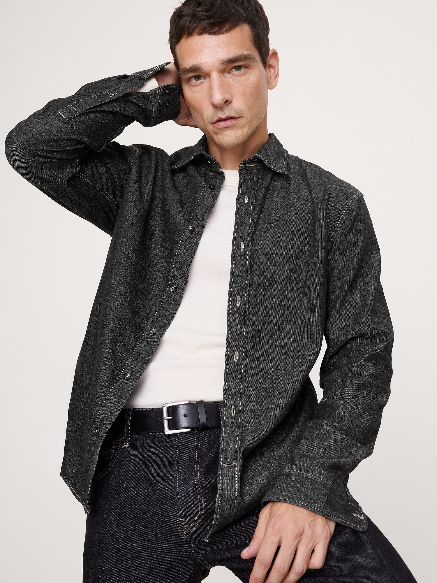 Image number 1 showing, Standard-Fit Denim Shirt