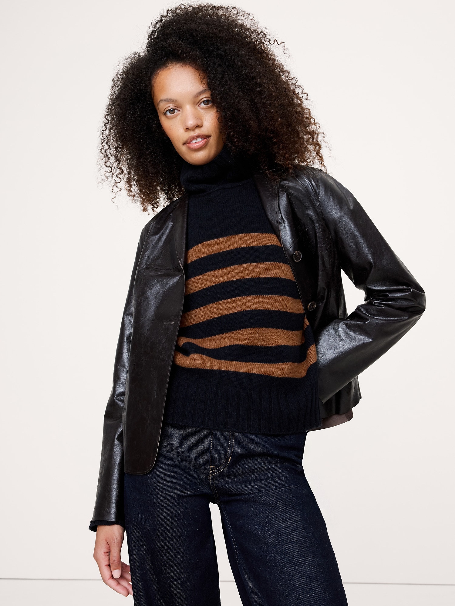 Image number 3 showing, Relaxed Cashmere Turtleneck Sweater