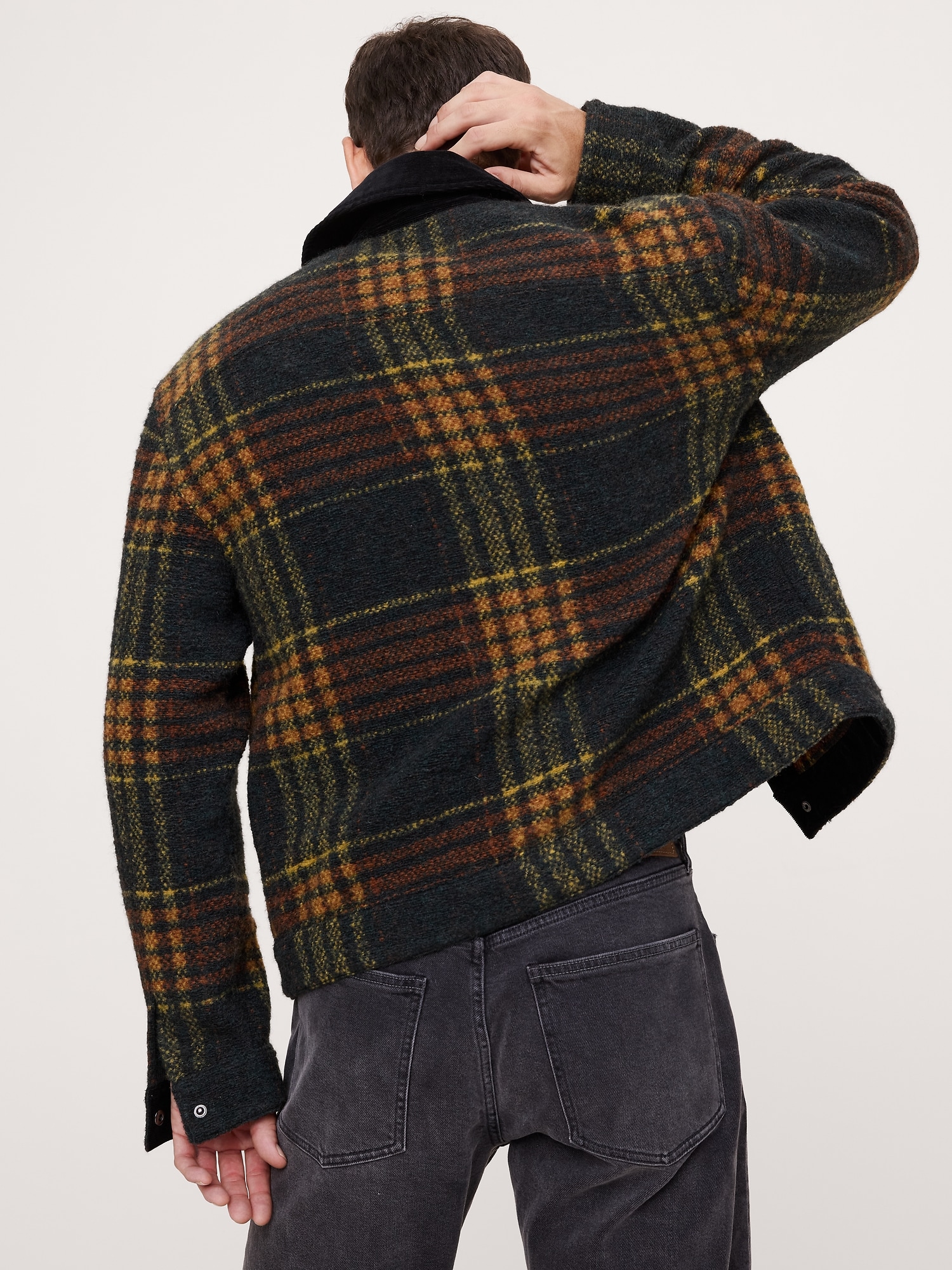 Image number 2 showing, Plaid Bouclé Trucker Jacket
