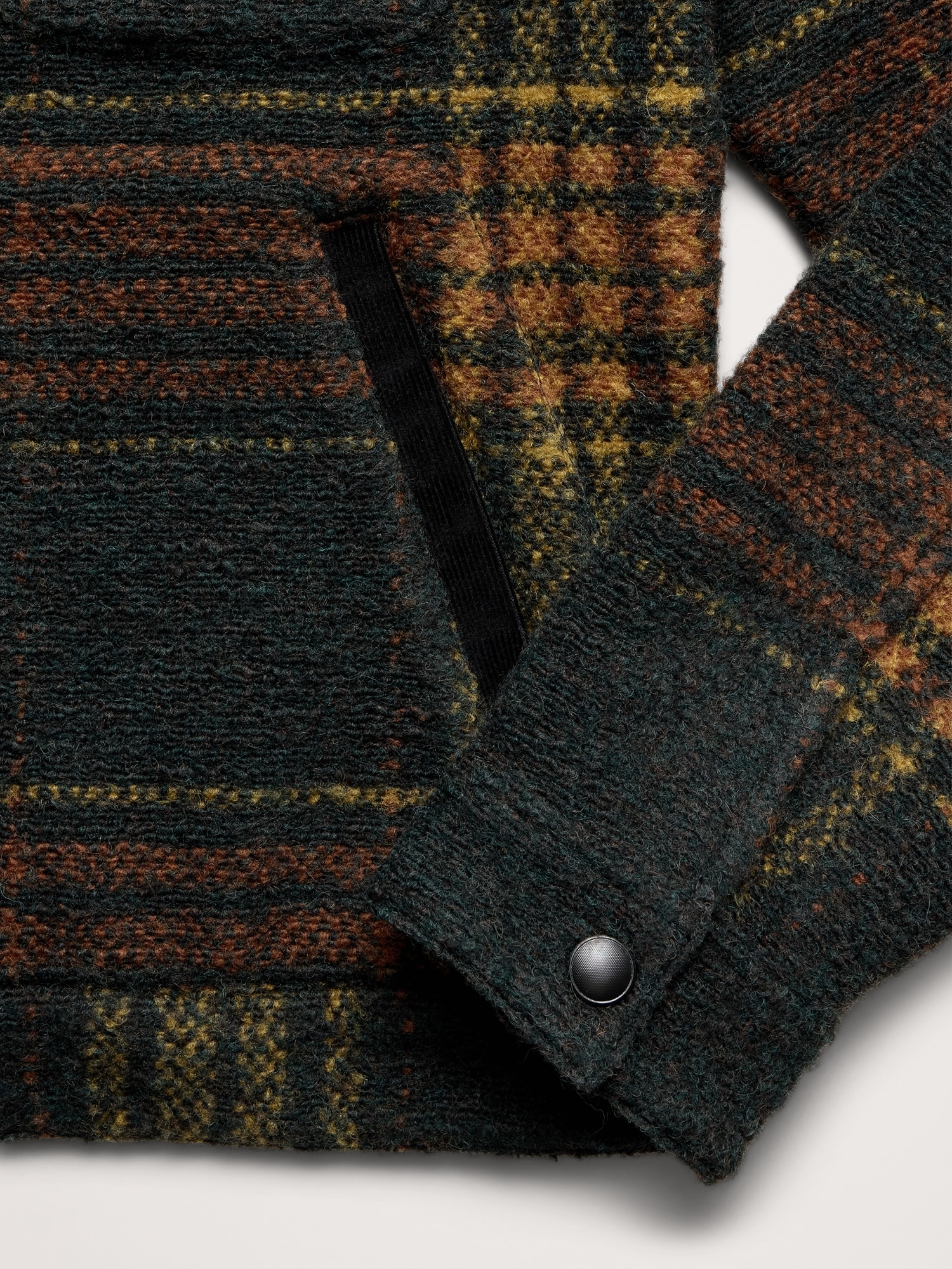 Image number 5 showing, Plaid Bouclé Trucker Jacket