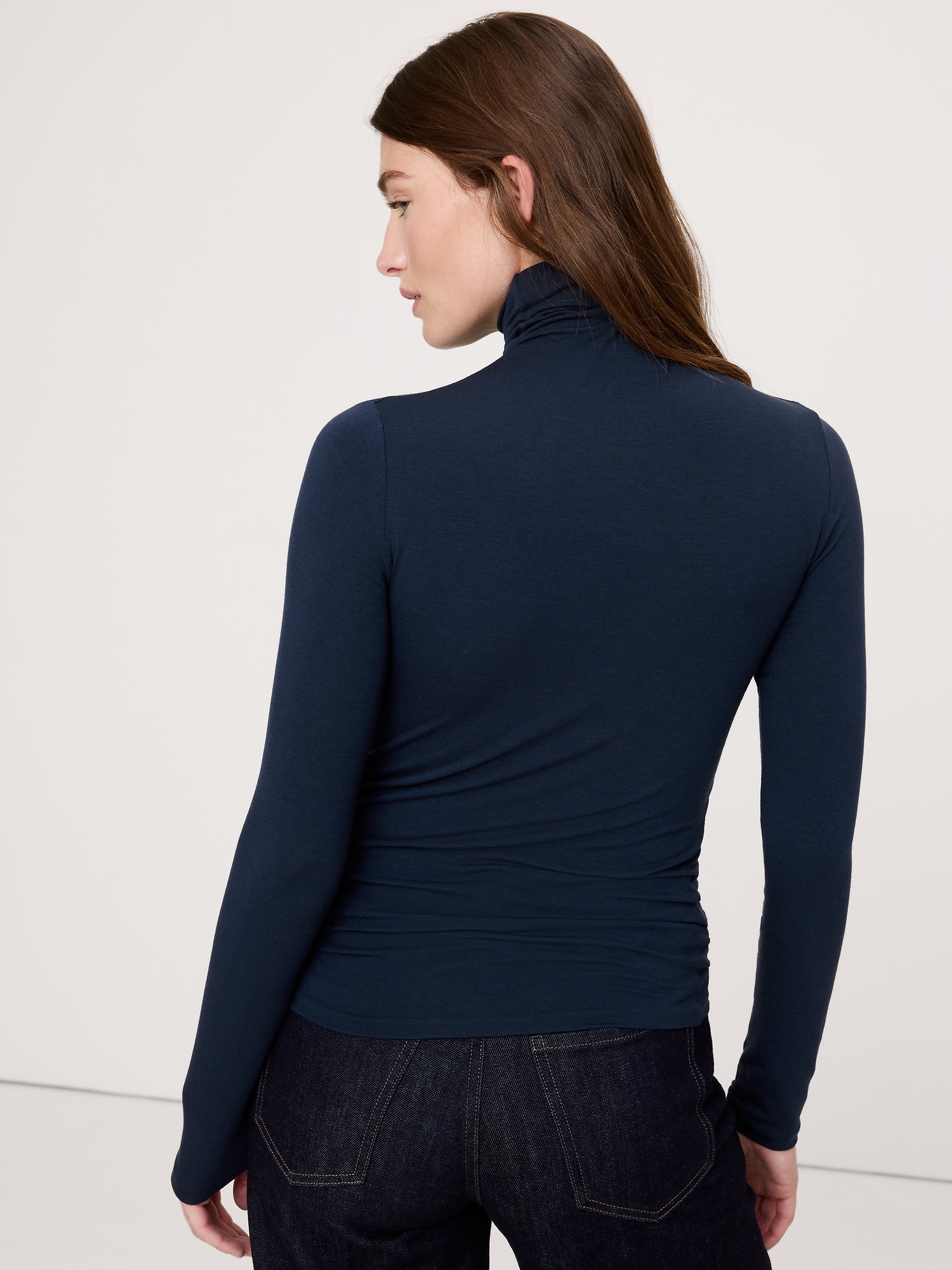 Image number 2 showing, Luxe Wool-Blend Turtleneck T-Shirt