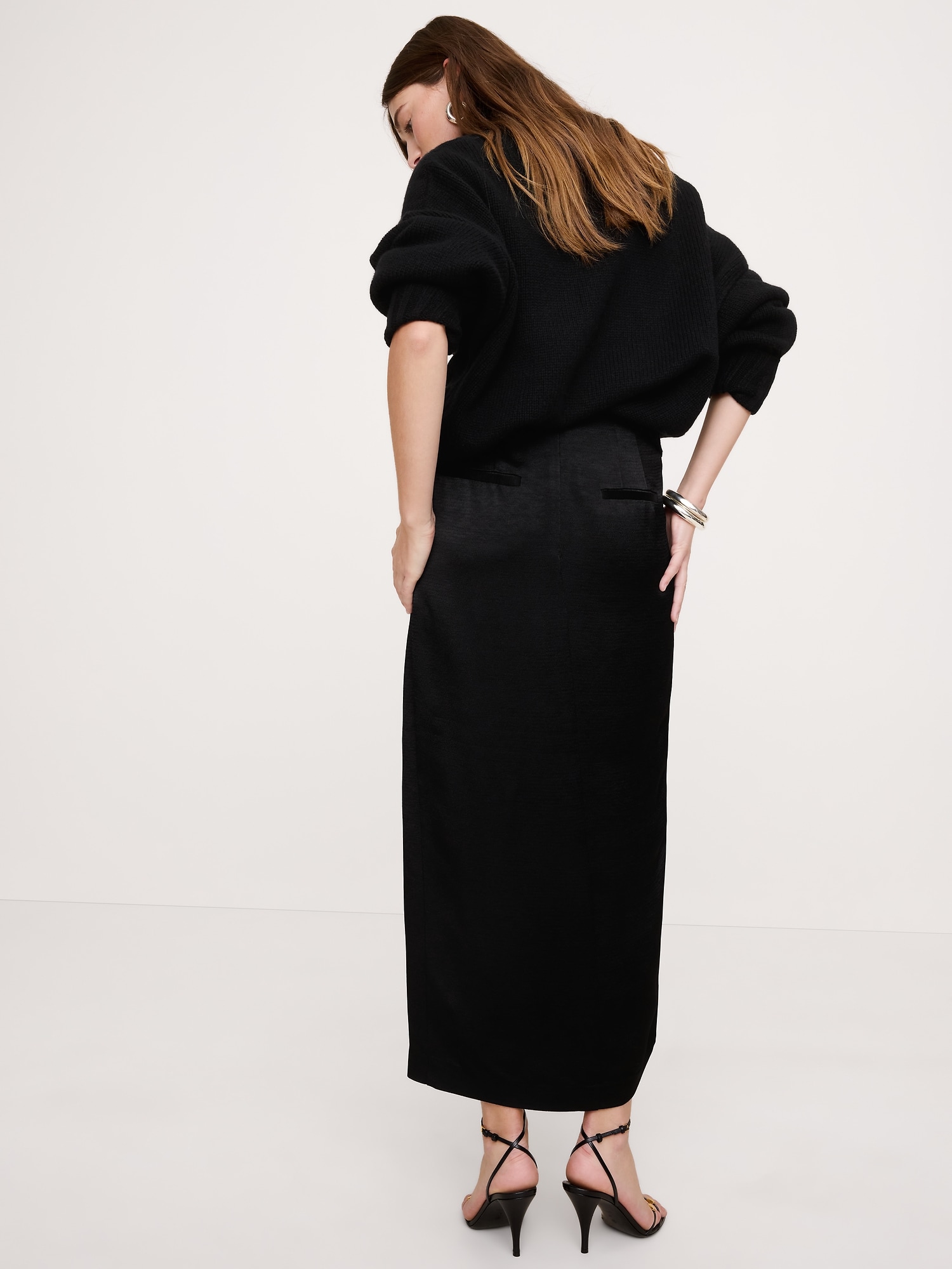 Image number 3 showing, Ponte & Sequin Wrap Skirt