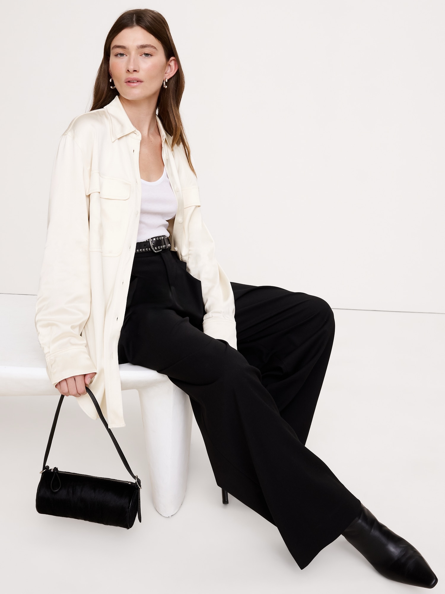 Image number 3 showing, Stretch-Satin Utility Shirt