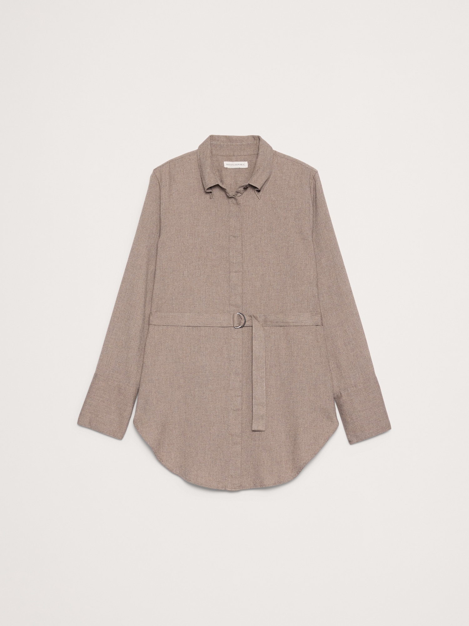 Image number 4 showing, Flannel Belted Tunic Shirt
