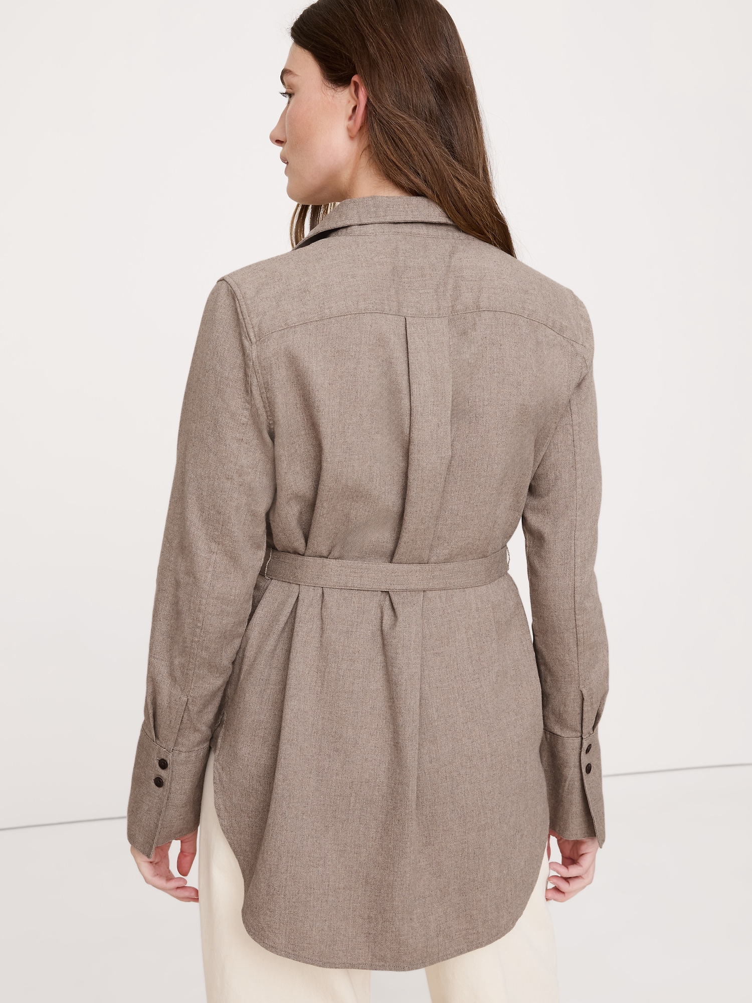 Image number 2 showing, Flannel Belted Tunic Shirt