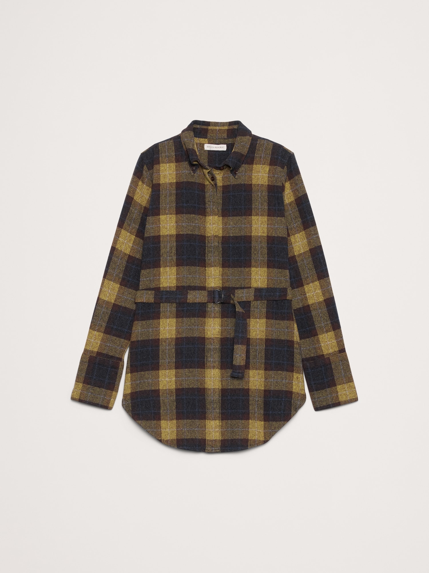 Image number 7 showing, Flannel Belted Tunic Shirt