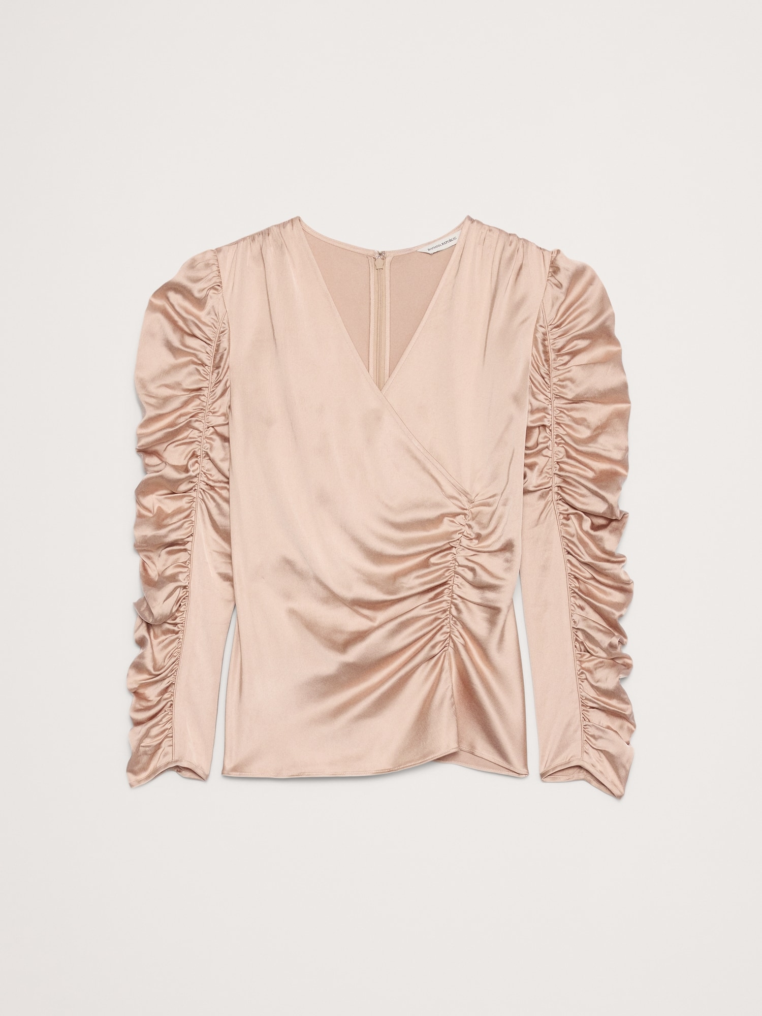 Image number 4 showing, Stretch-Satin Ruched Top