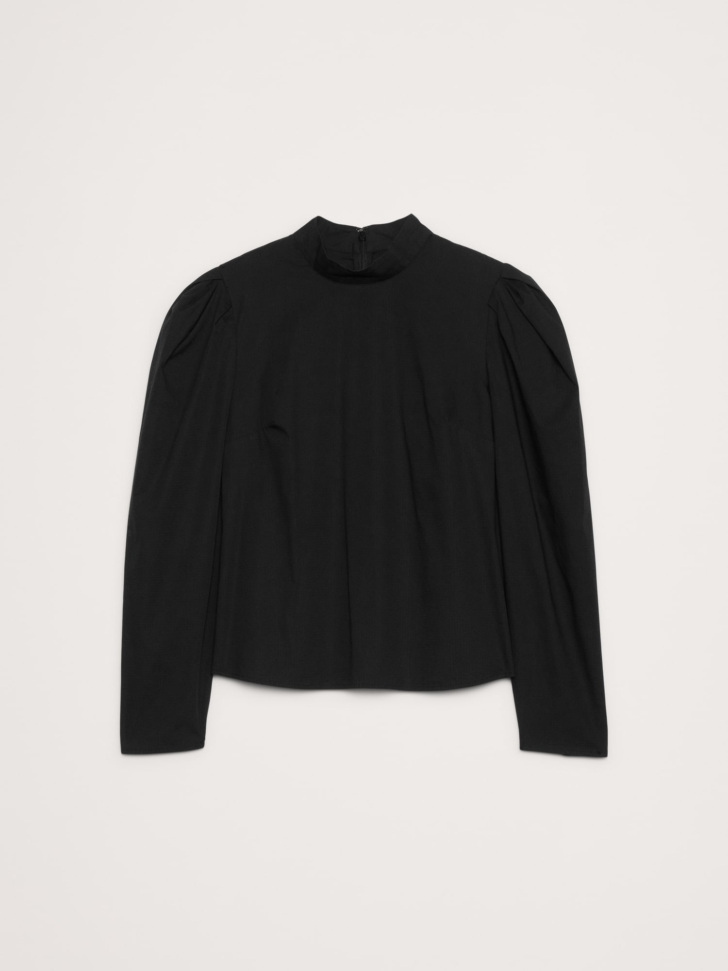 L'image numéro 7 présente Haut en coton extensible à manches bouffantes