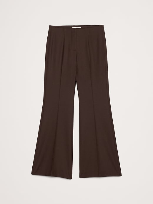 Mid-Rise Flare Stretch Wool-Blend Pant | Banana Republic