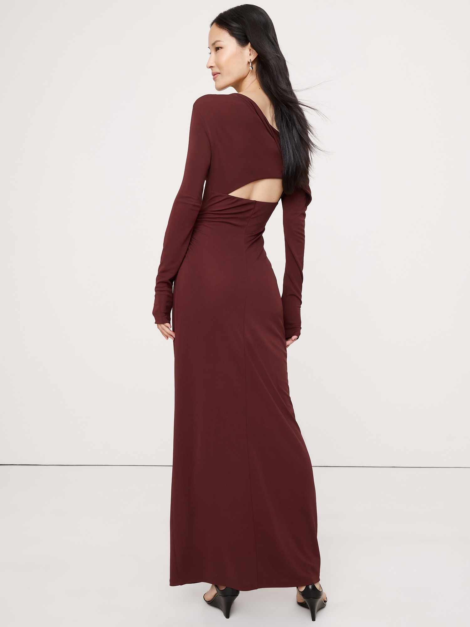 Image number 2 showing, Matte Jersey Open Back Maxi Dress