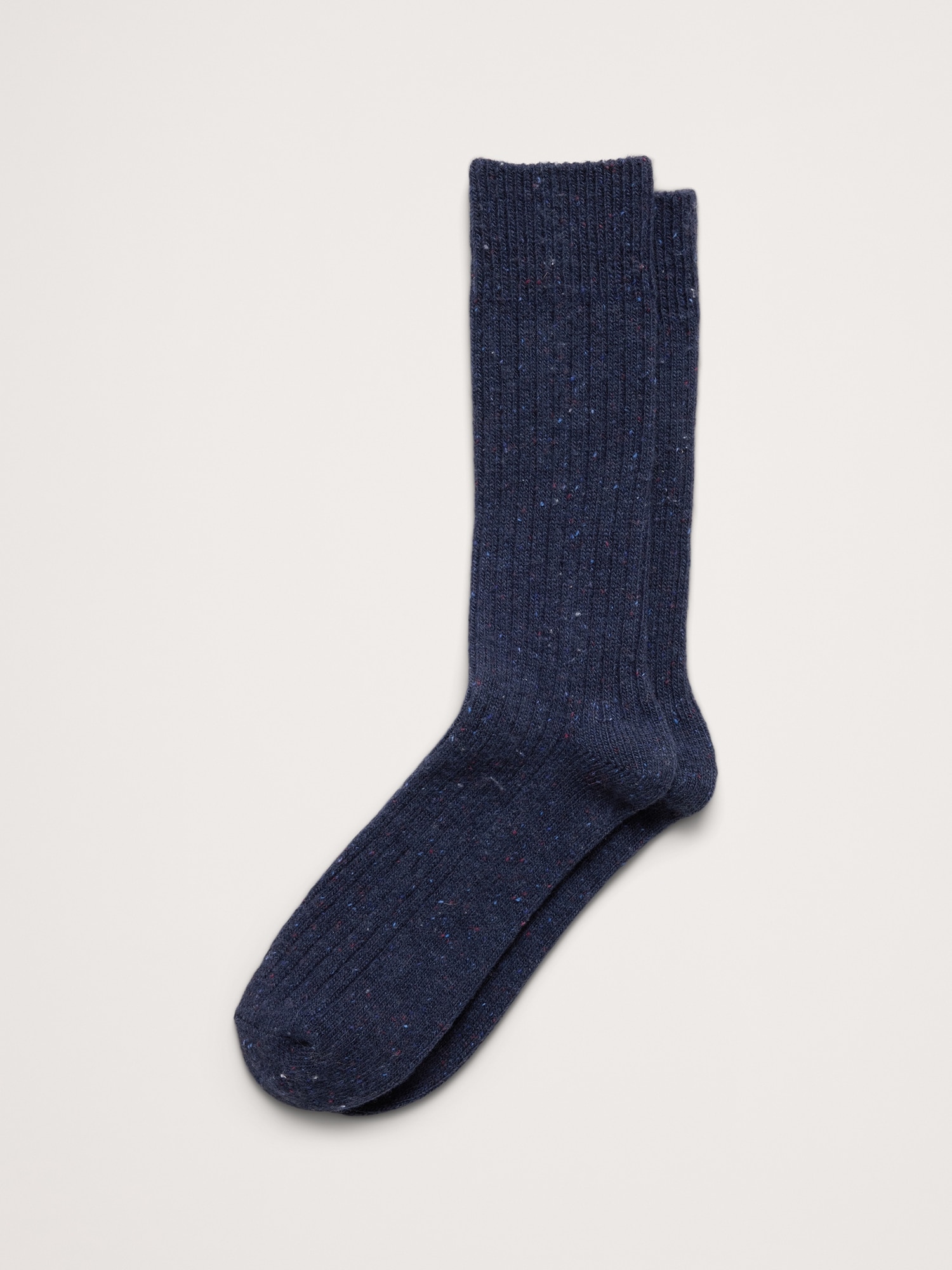 Image number 1 showing, Donegal Ribbed Sock with Wool