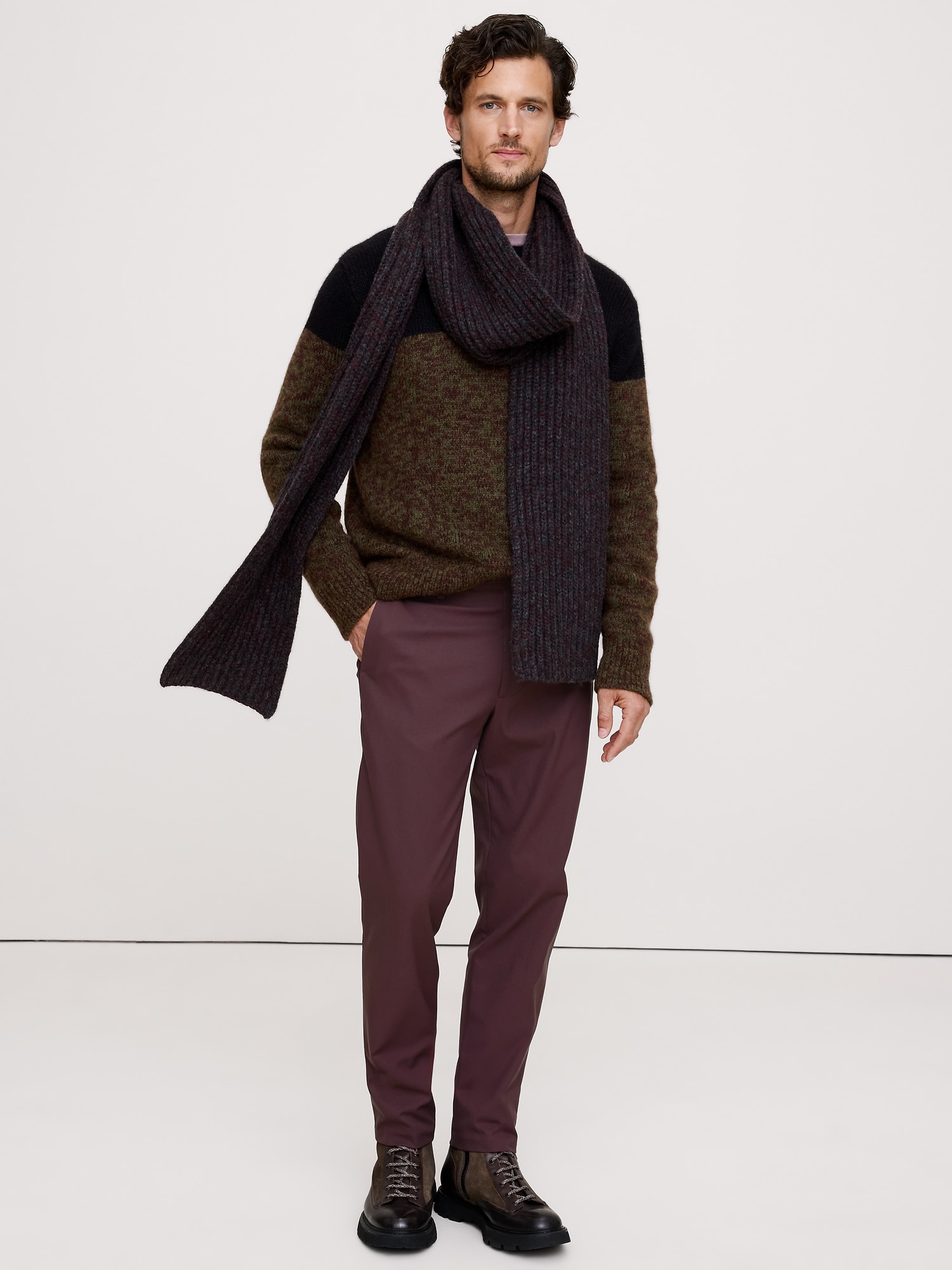 Pantalon Performance athlétique étroit - Violet Prune Rubis