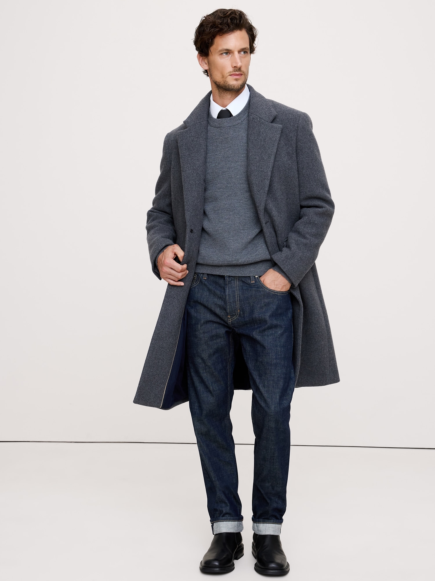 L'image numéro 3 présente Chandail ras du cou en laine mérinos chaude