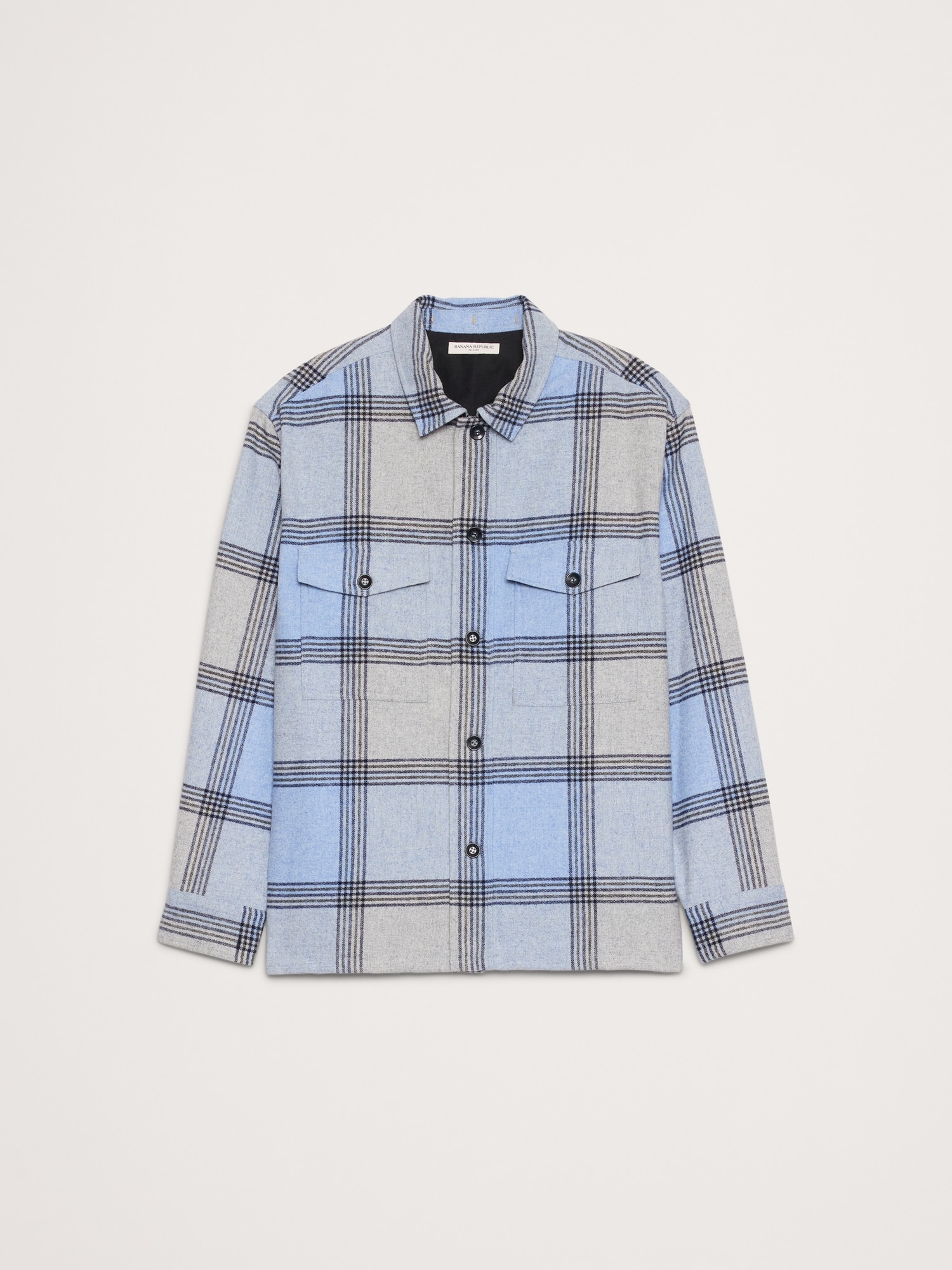 Image number 4 showing, Relaxed-Fit Plaid Wool-Blend Overshirt