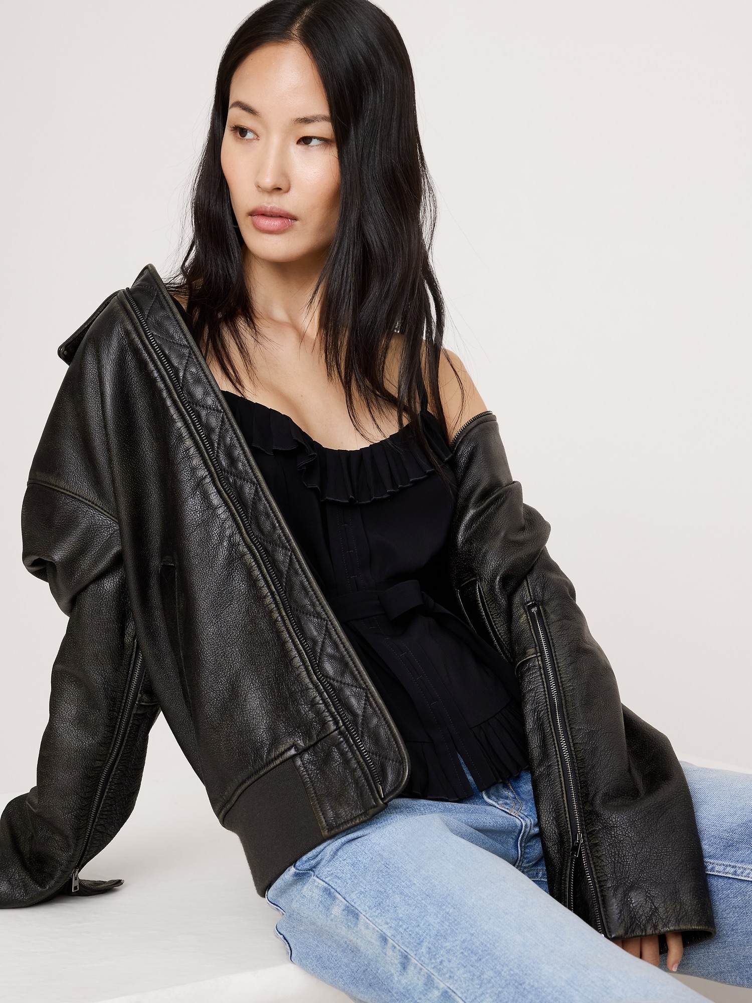Image number 3 showing, Georgette Ruffle Tank