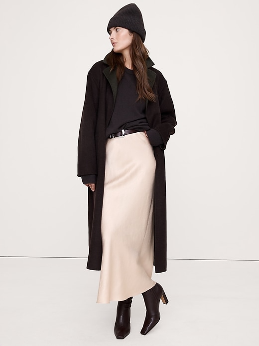 Hammered Satin Maxi Skirt Banana Republic - Main Image