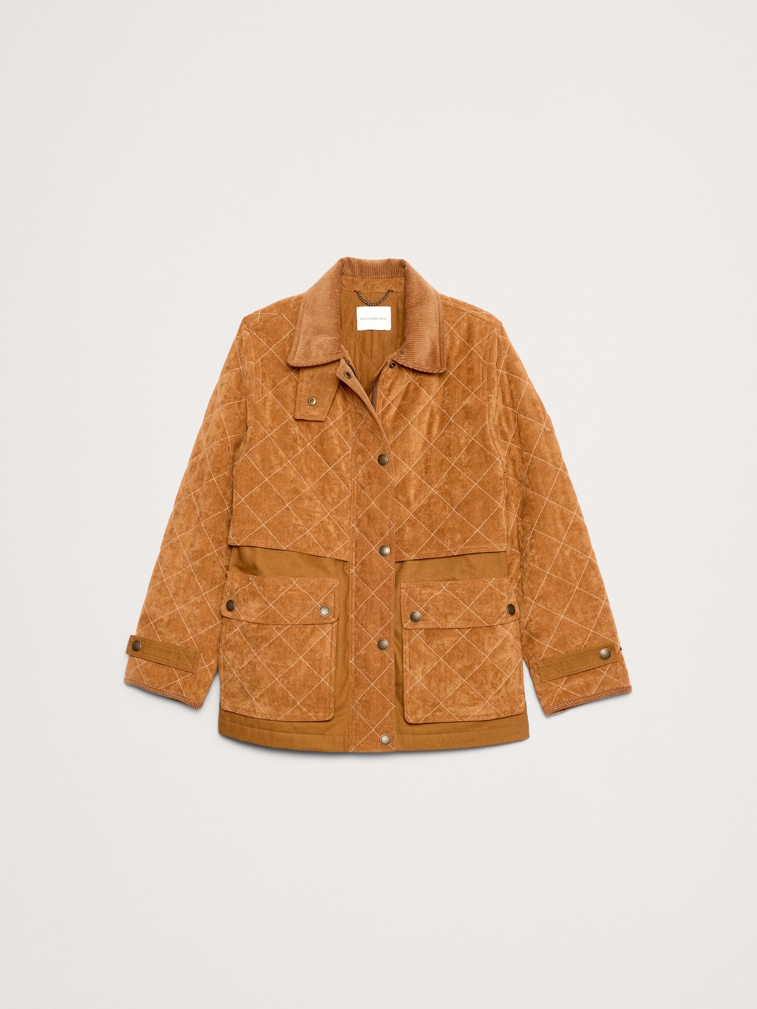 Image number 4 showing, Quilted Chenille & Canvas Field Jacket