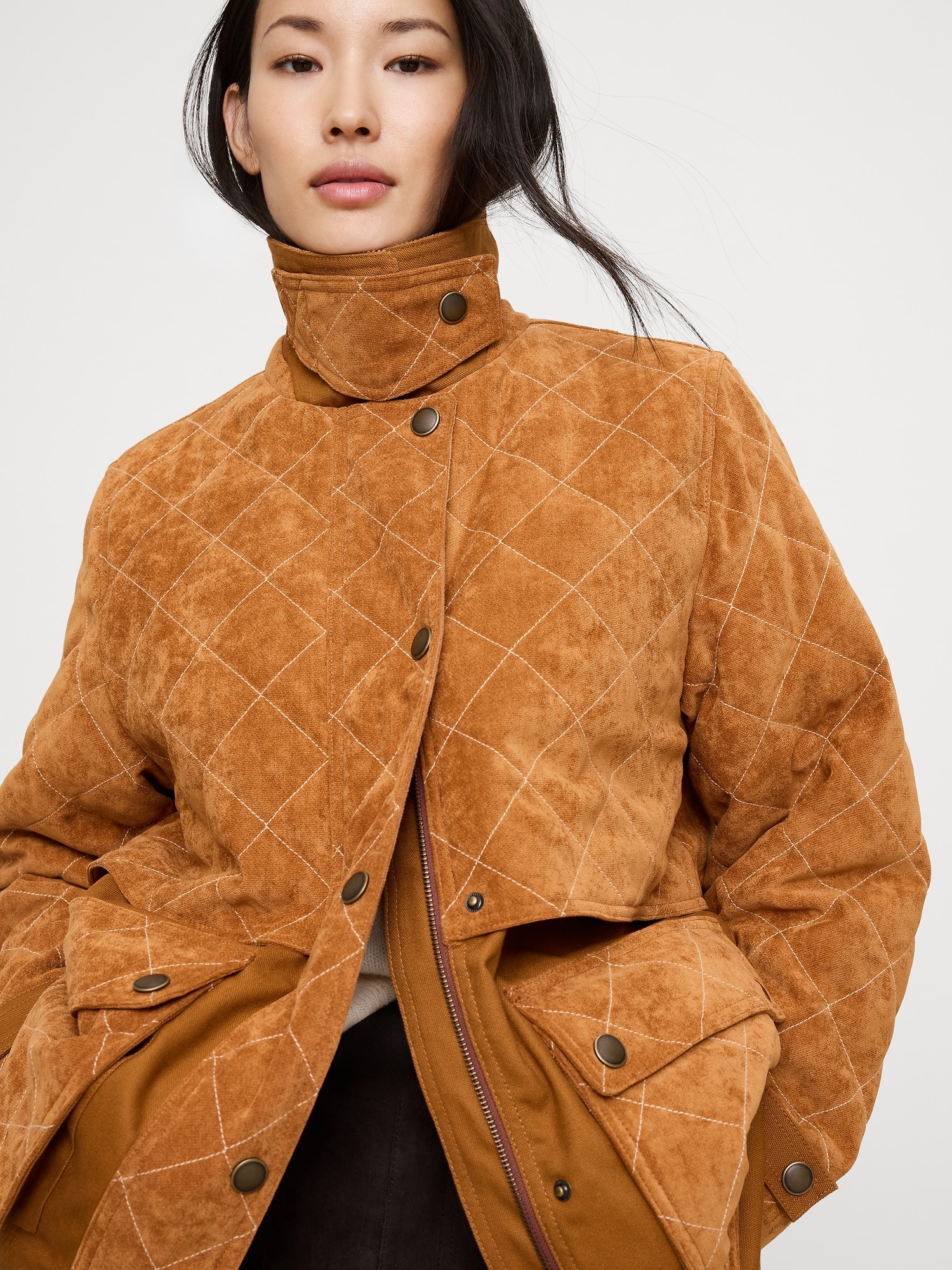 Image number 3 showing, Quilted Chenille & Canvas Field Jacket