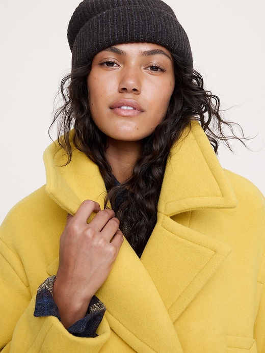 Italian Melton Wool-Blend Peacoat | Banana Republic