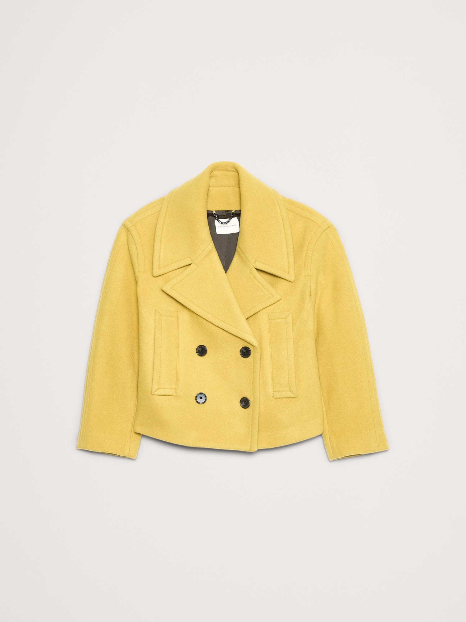 Image number 4 showing, Italian Melton Wool-Blend Peacoat