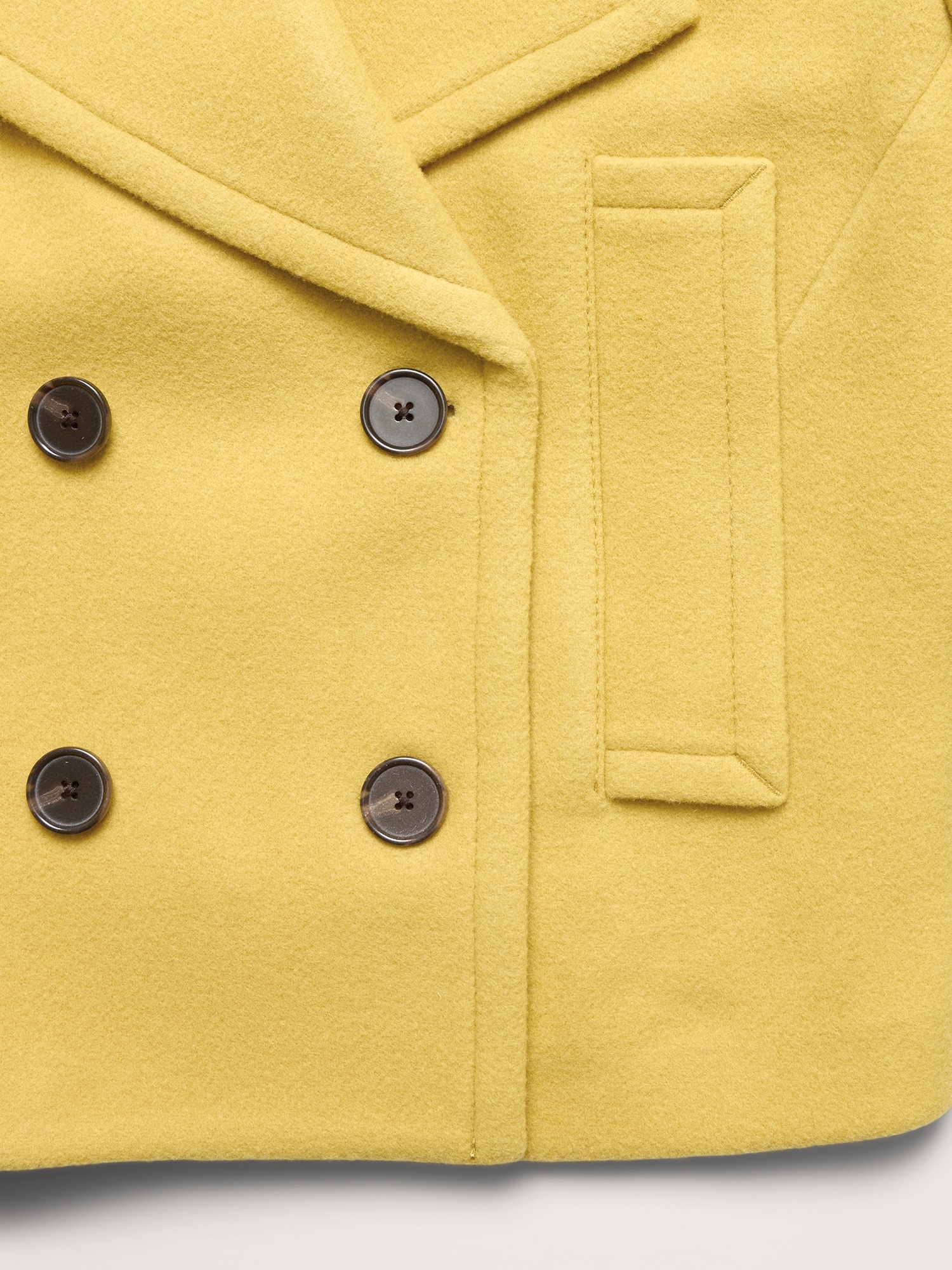Image number 6 showing, Italian Melton Wool-Blend Peacoat