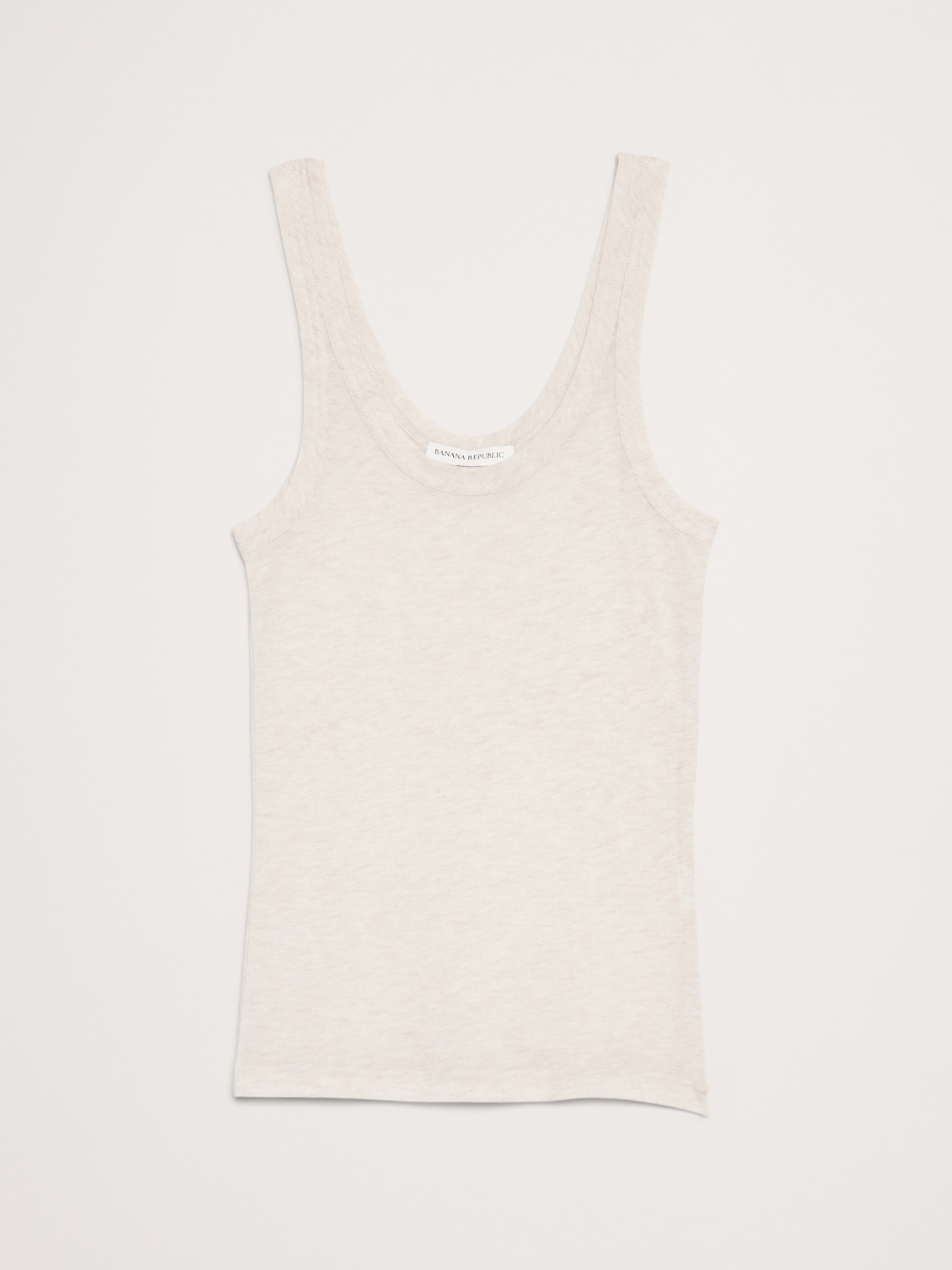 Image number 4 showing, Sheer Lyocell-Wool Scoop-Neck Tank