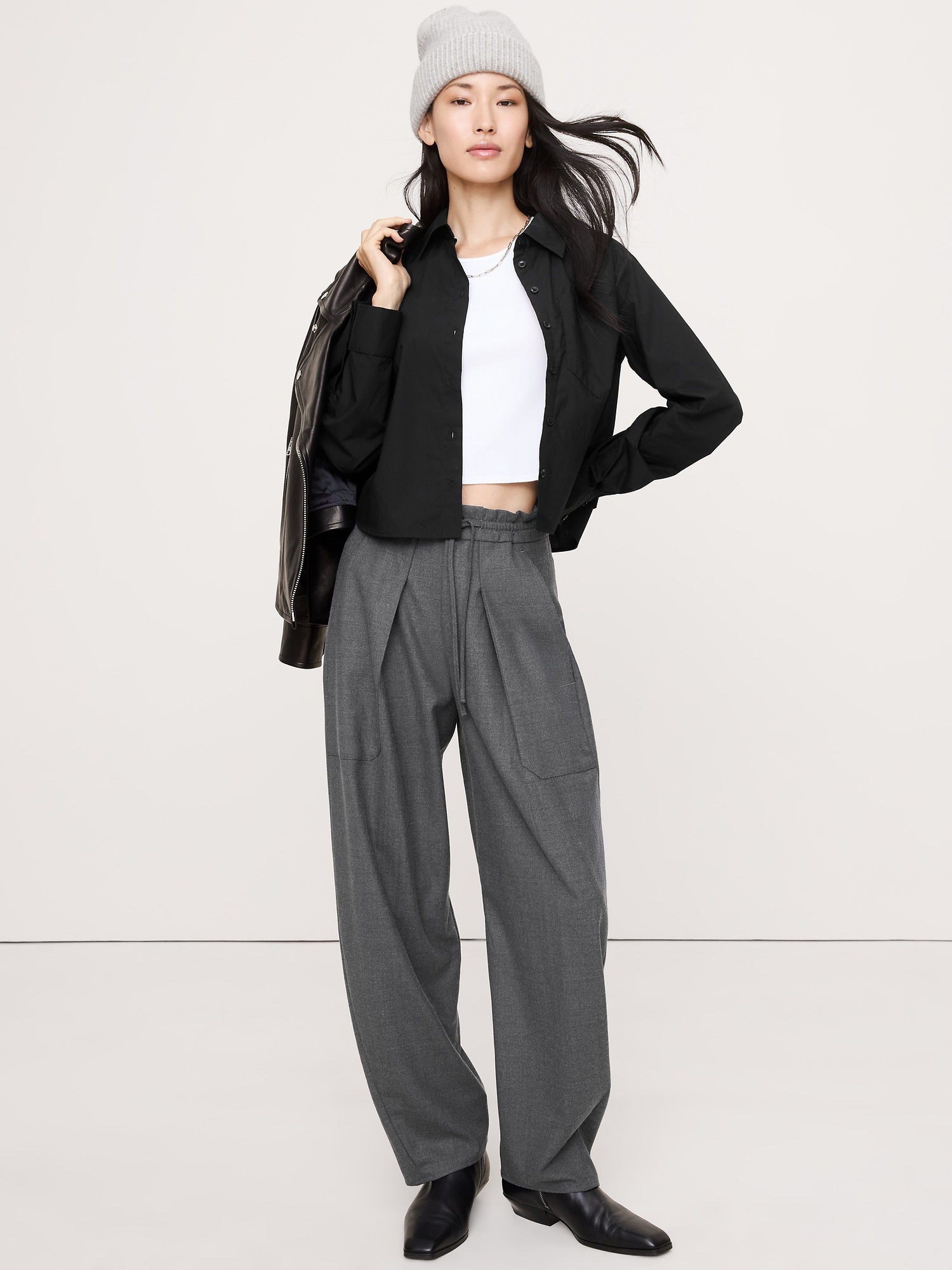 Image number 6 showing, Cotton Poplin Ruffle-Back Shirt