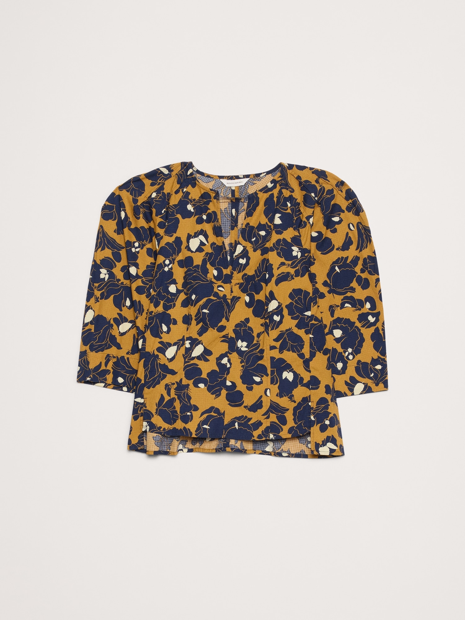 L'image numéro 5 présente Haut en coton extensible à manches volumineuses