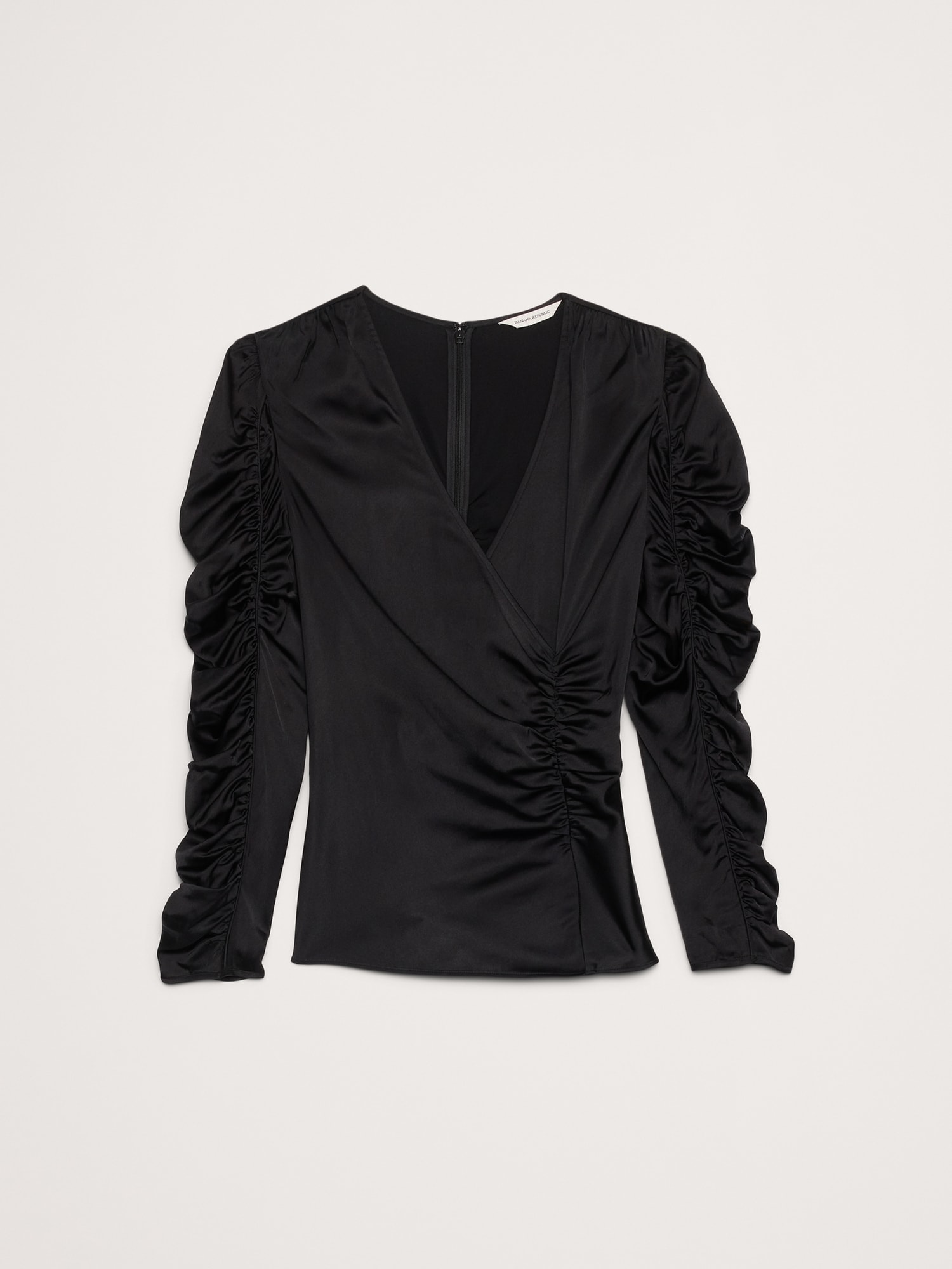 Image number 7 showing, Stretch-Satin Ruched Top