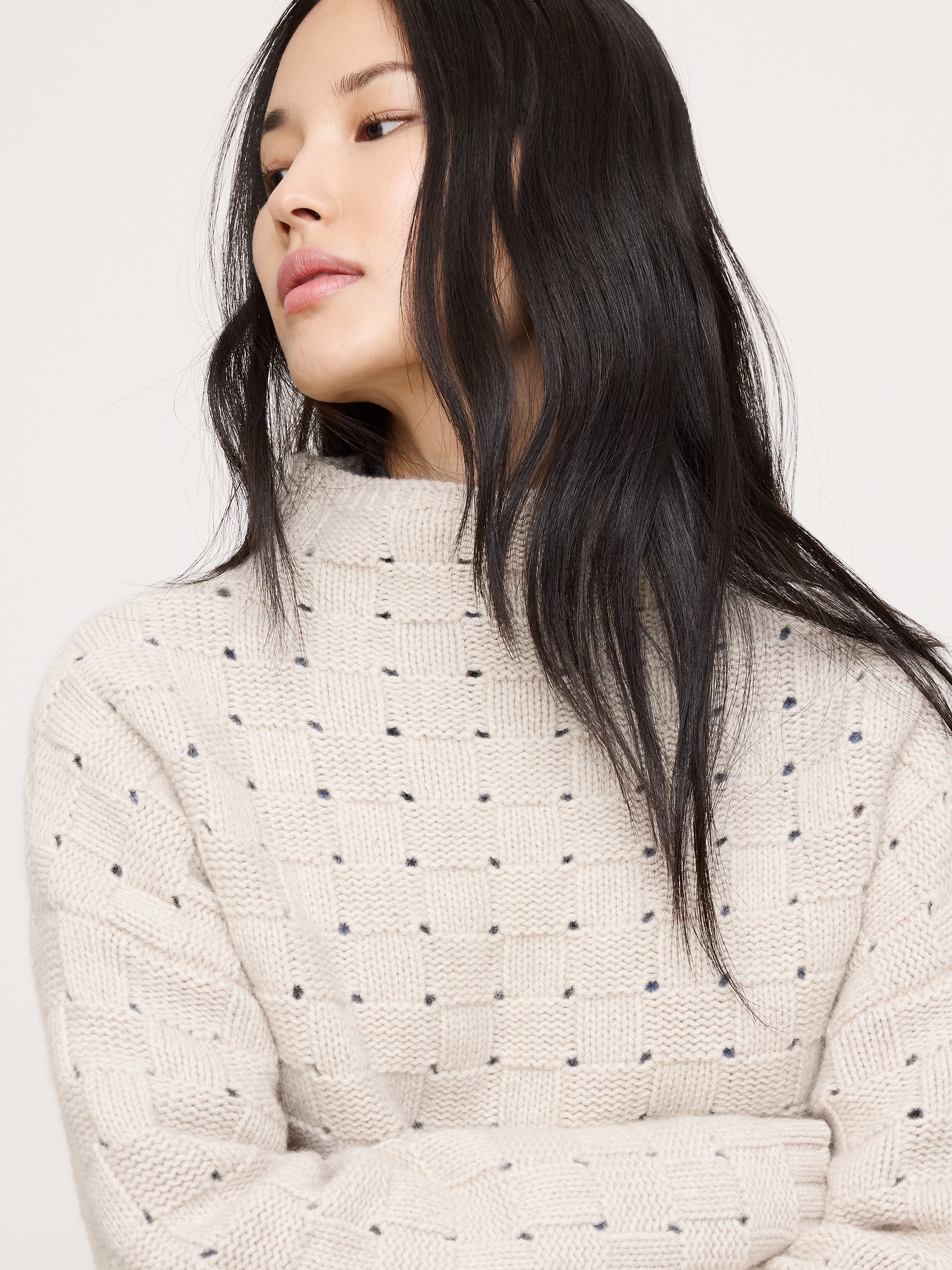 L'image numéro 3 présente Chandail en coton et laine mérinos en point natté