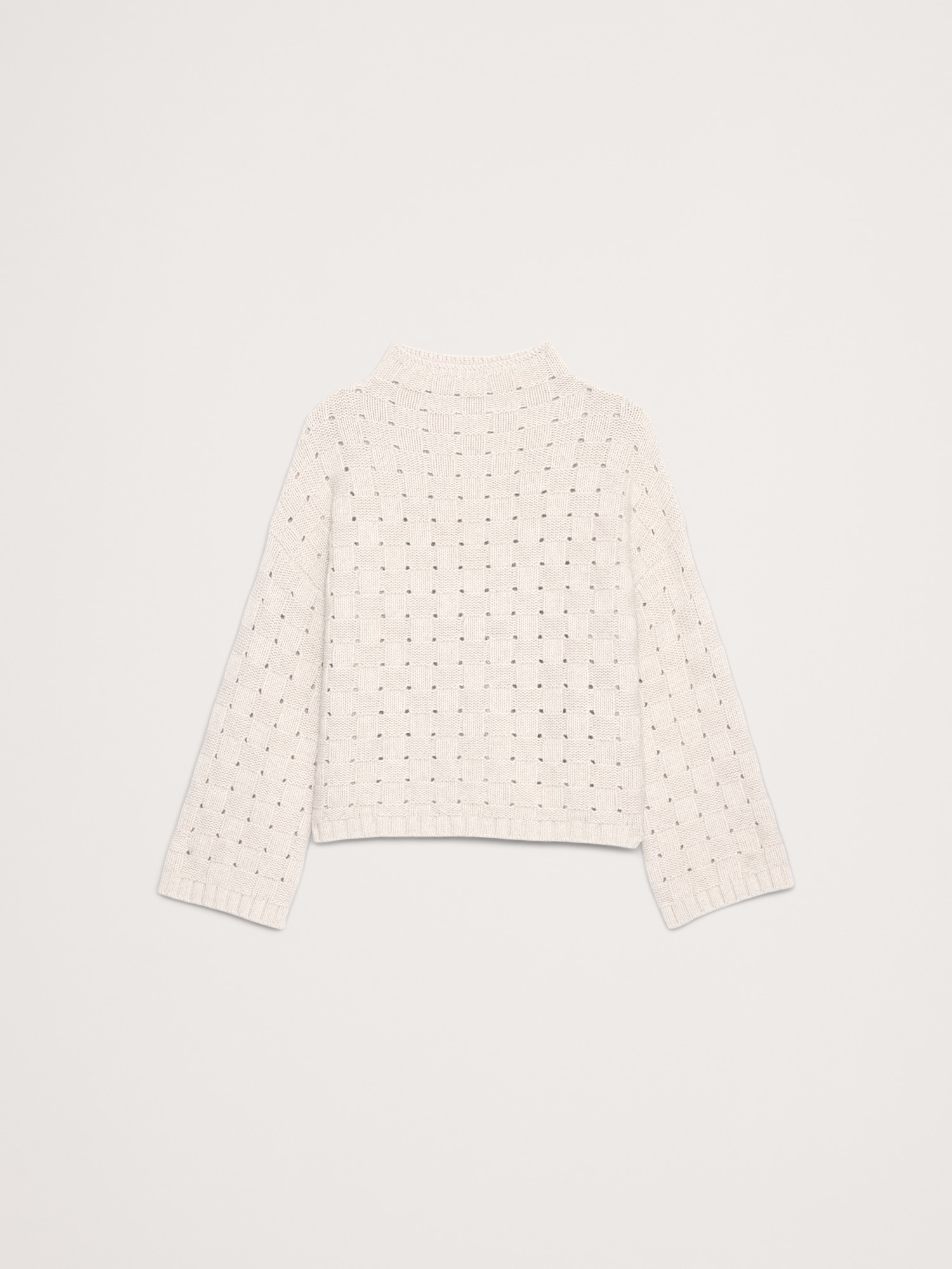 L'image numéro 4 présente Chandail en coton et laine mérinos en point natté