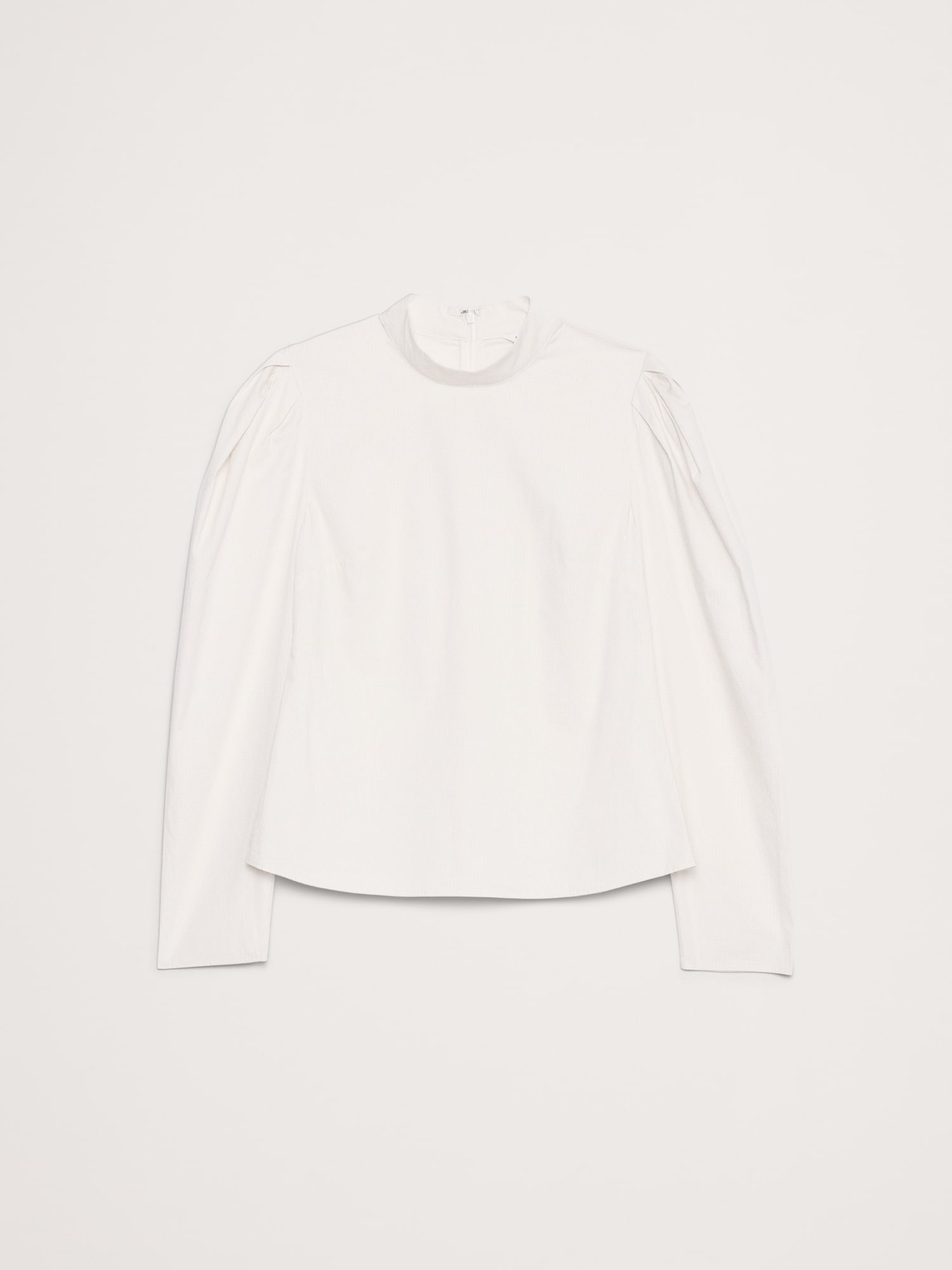 L'image numéro 4 présente Haut en coton extensible à manches bouffantes