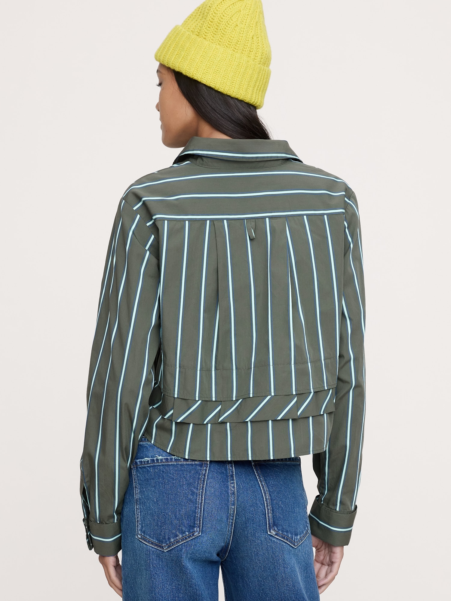 Image number 8 showing, Cotton Poplin Ruffle-Back Shirt